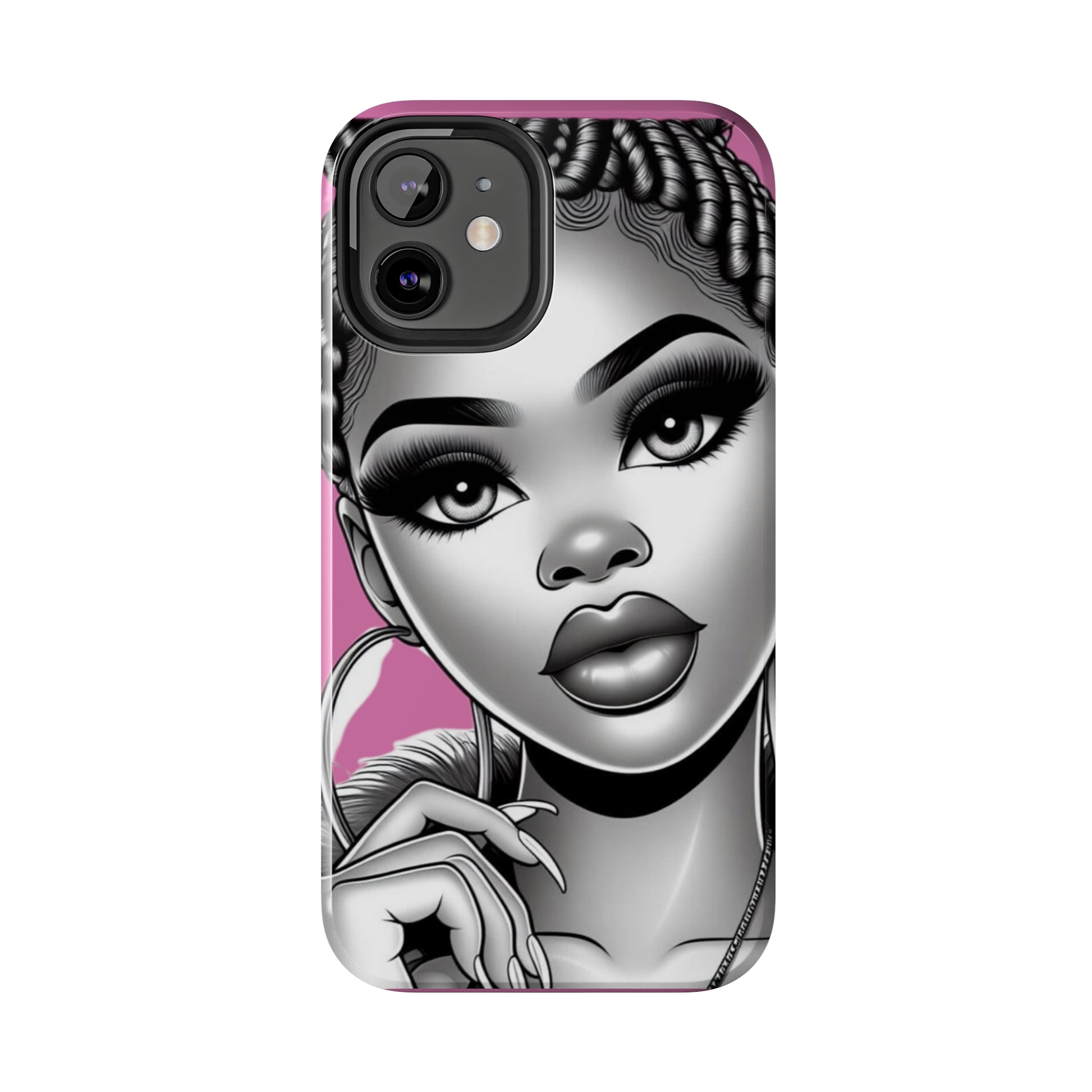 Braid bun pink Tough Phone Cases - Phone Case