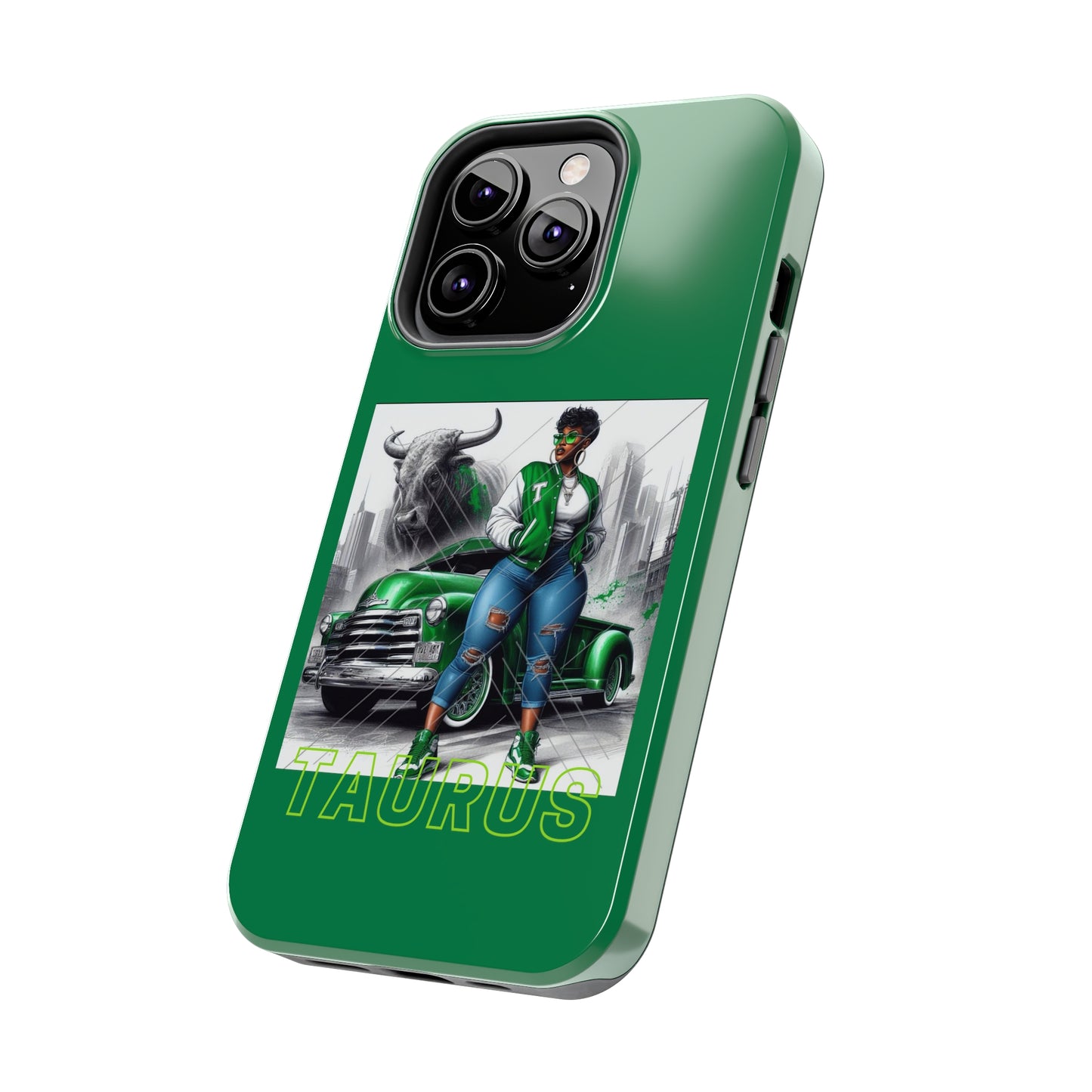 Taurus Green Tough Phone Cases - Phone Case