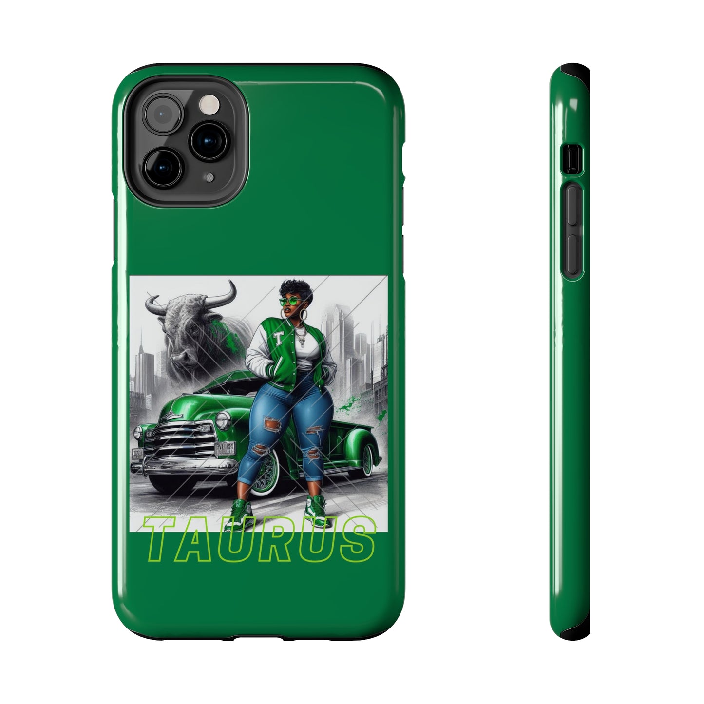 Taurus Green Tough Phone Cases - iPhone 11 Pro Max - Phone Case