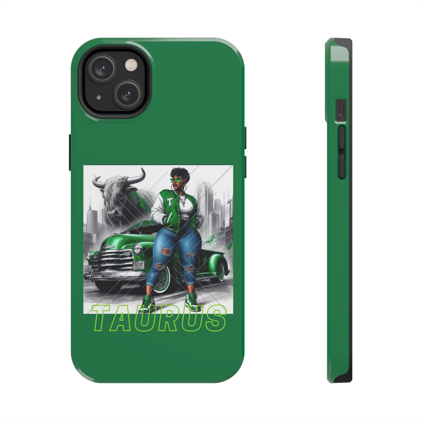 Taurus Green Tough Phone Cases - iPhone 14 Plus - Phone Case