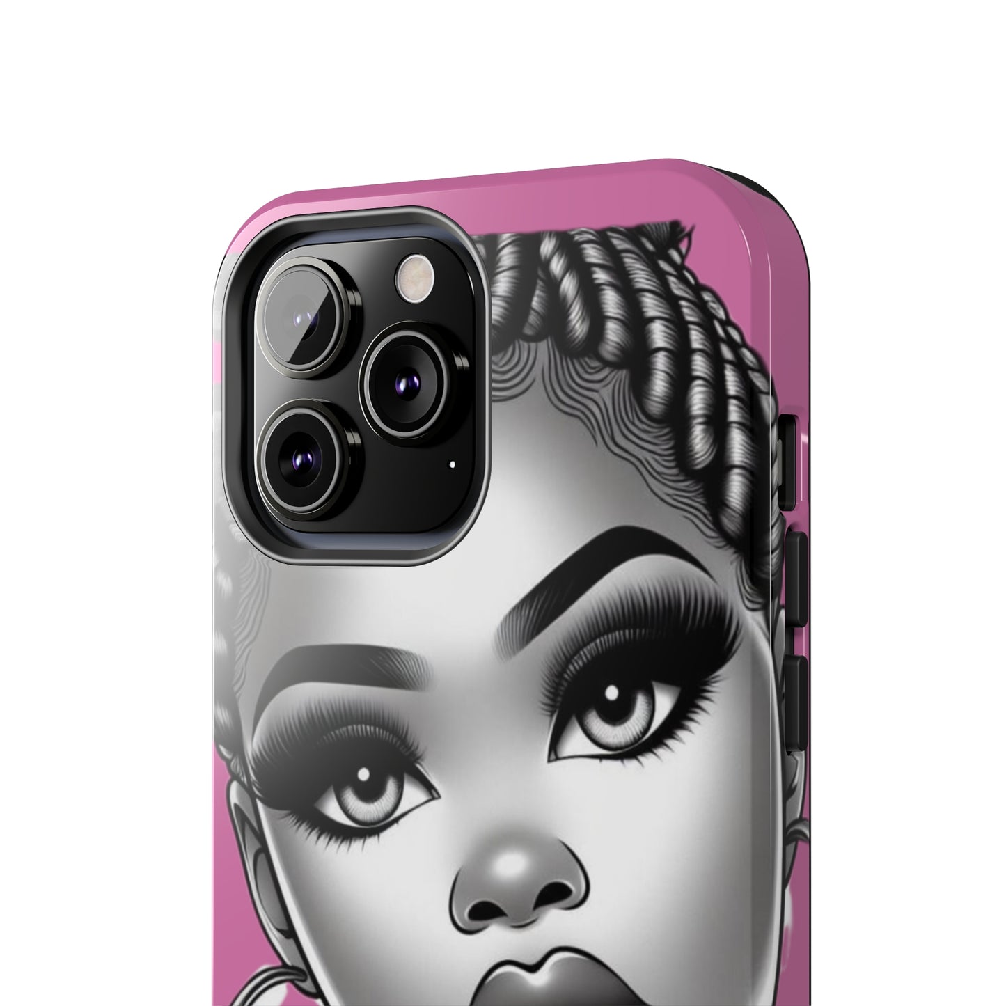 Braid bun pink Tough Phone Cases - Phone Case