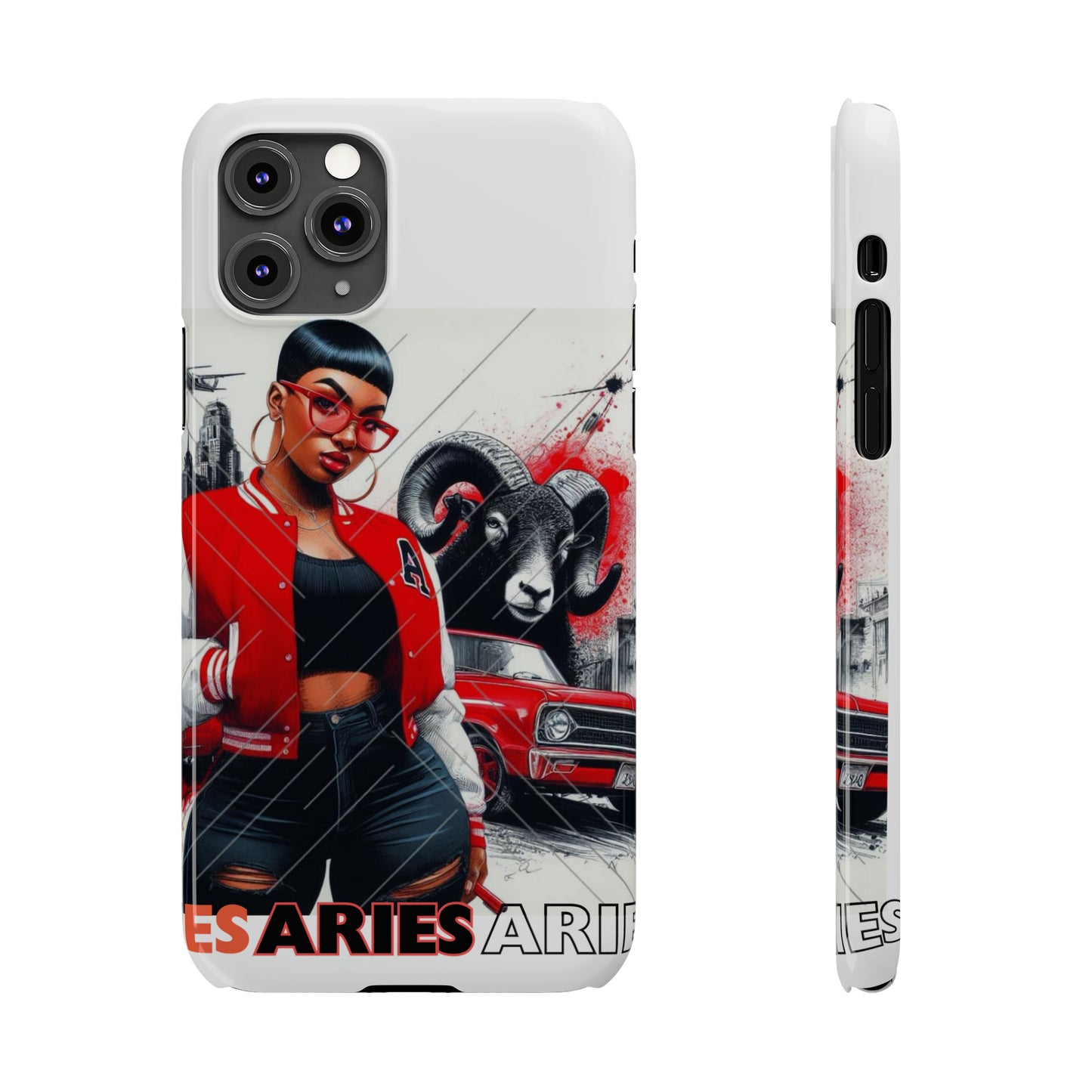 Aries white Slim Phone Cases - iPhone 11 Pro - Phone Case