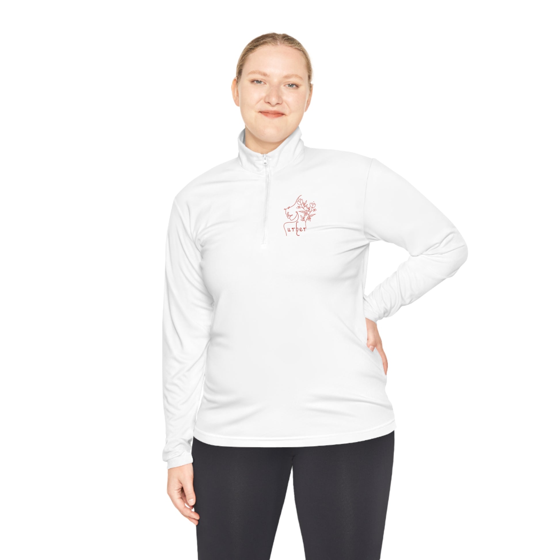 Bet on me White Unisex Quarter-Zip Pullover - Long-sleeve