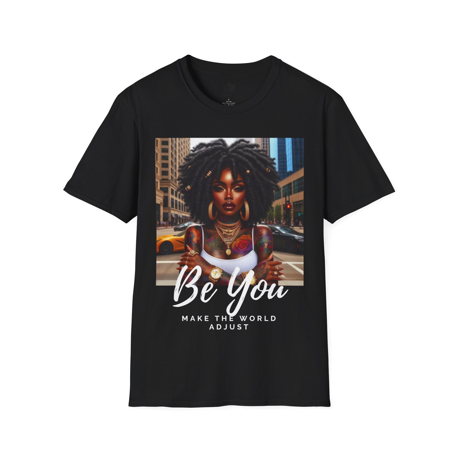 Be you Locs white Unisex Softstyle T-Shirt - Black / S - T-Shirt