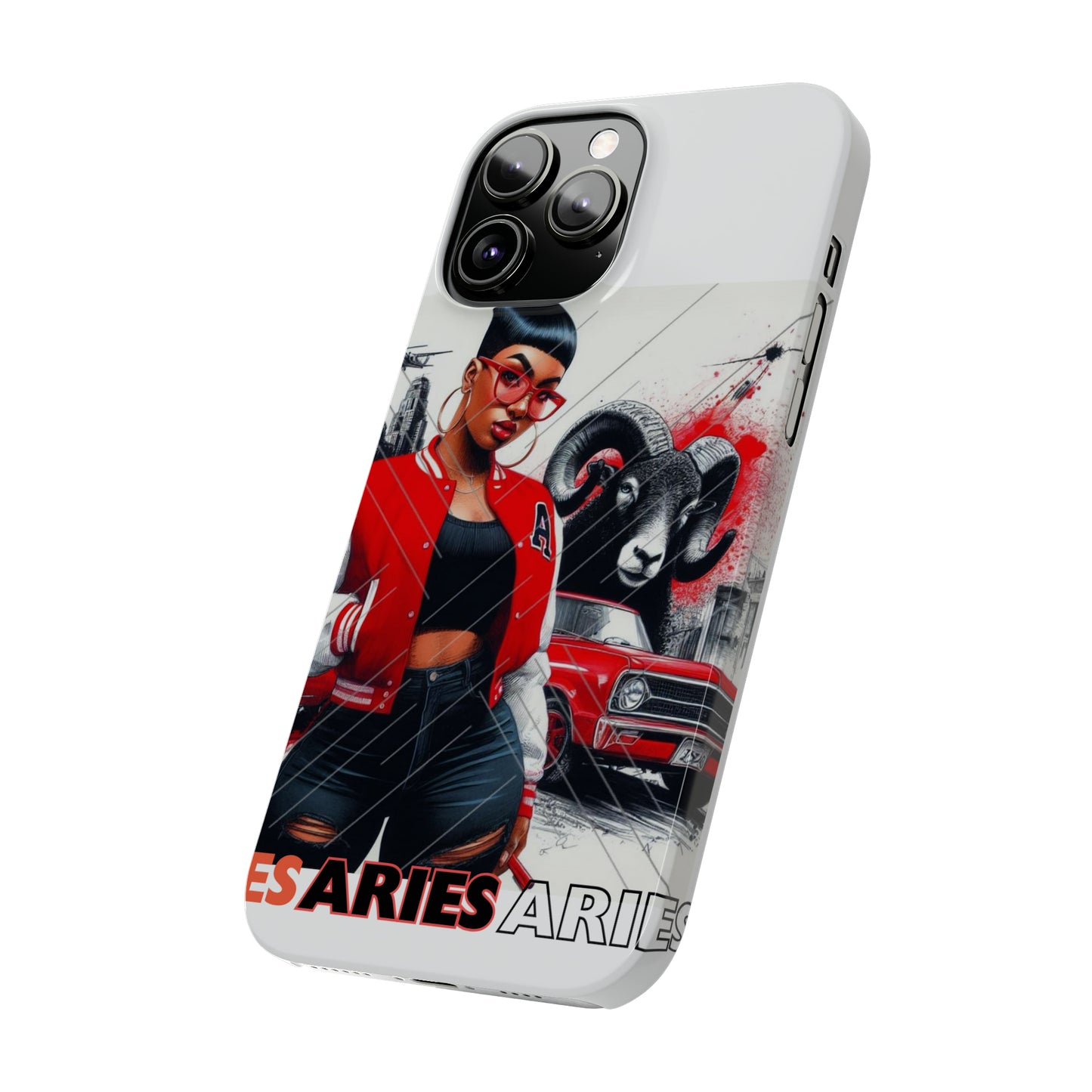 Aries white Slim Phone Cases - Phone Case