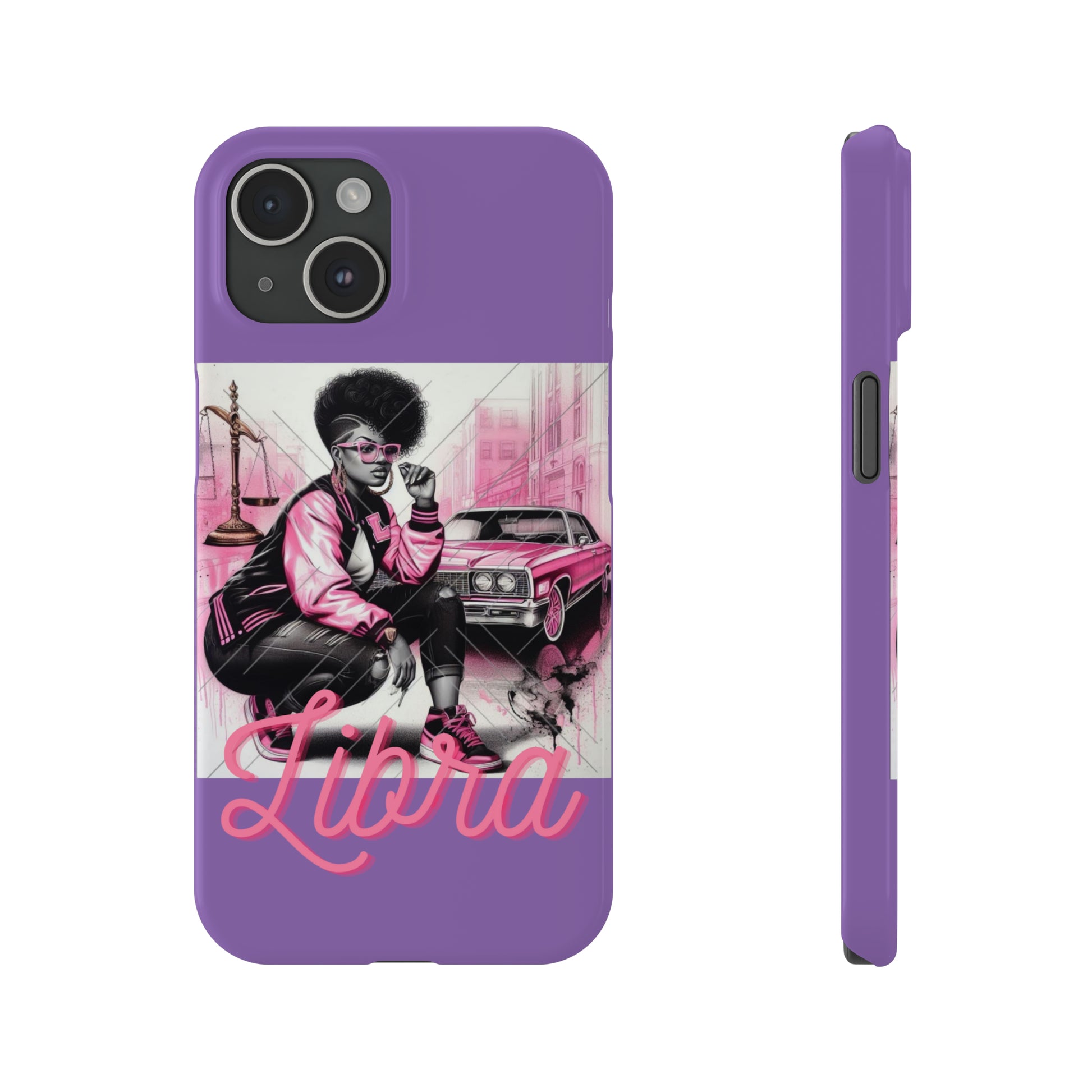 Libria Purple Phone Cases - iPhone 15 - Phone Case