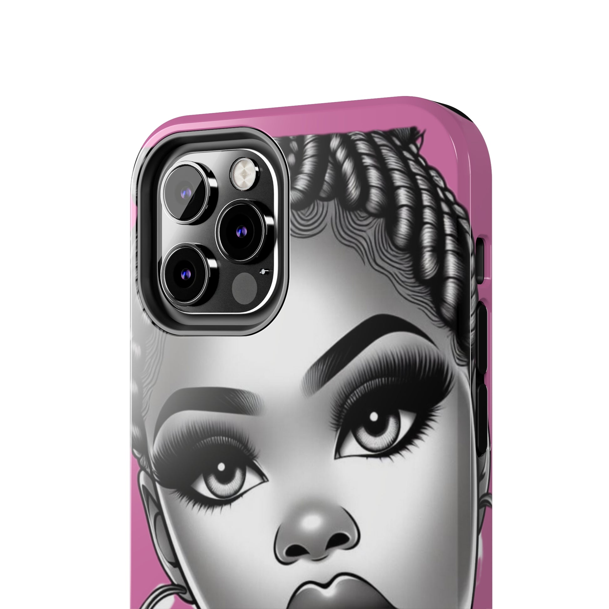 Braid bun pink Tough Phone Cases - Phone Case