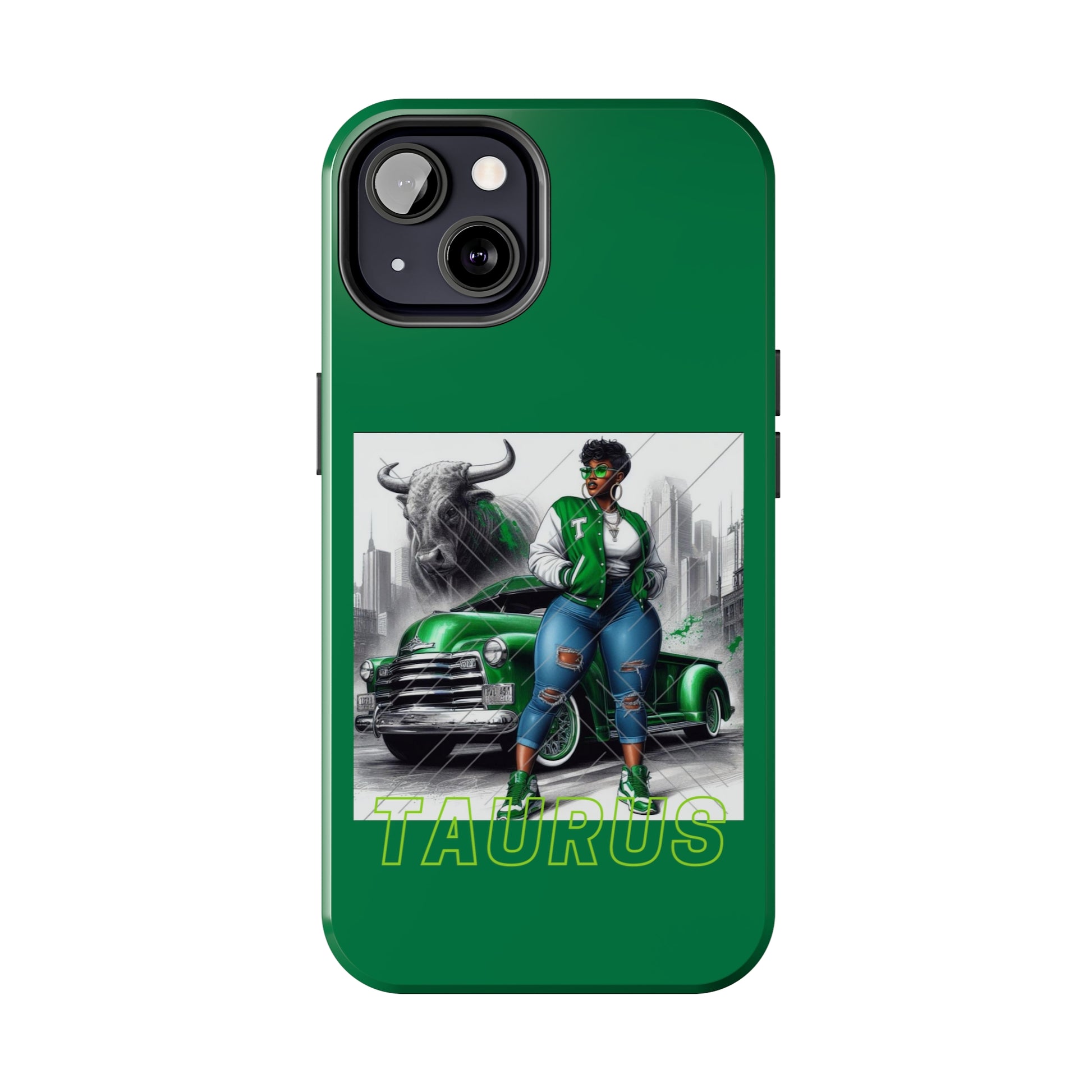 Taurus Green Tough Phone Cases - Phone Case