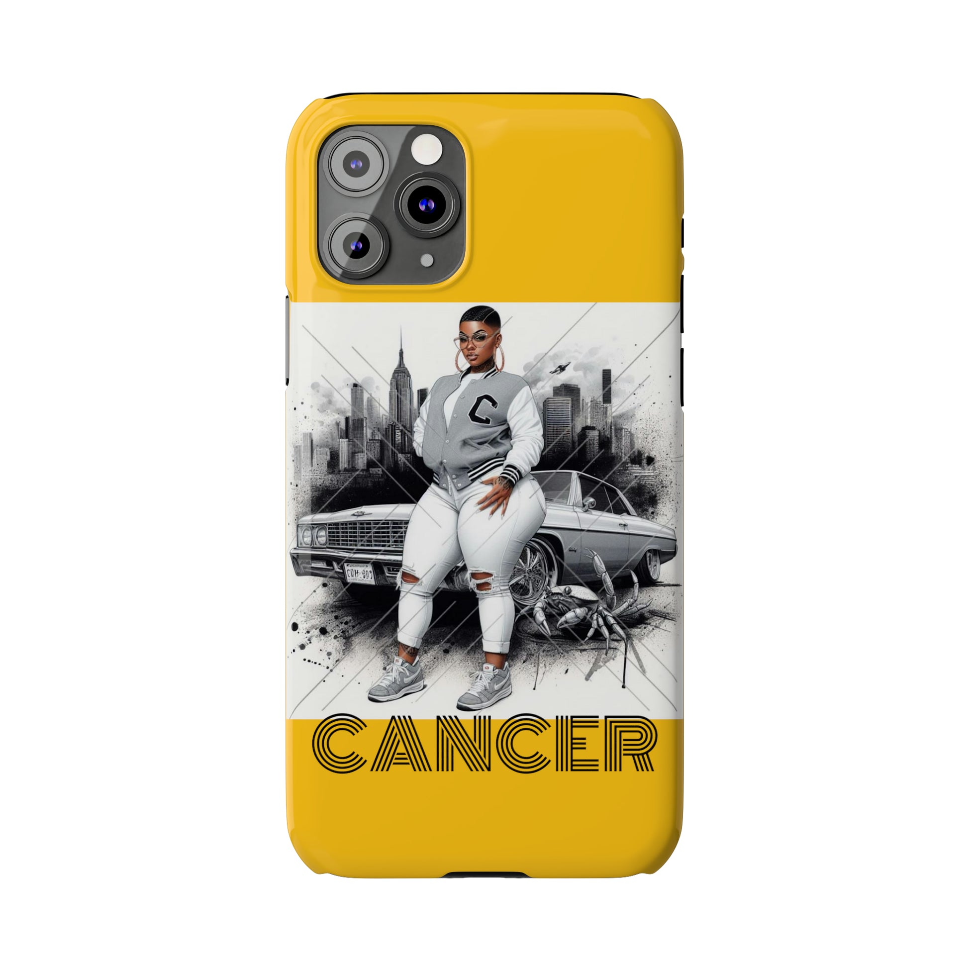 Cancer Yellow Slim Phone Cases - Phone Case