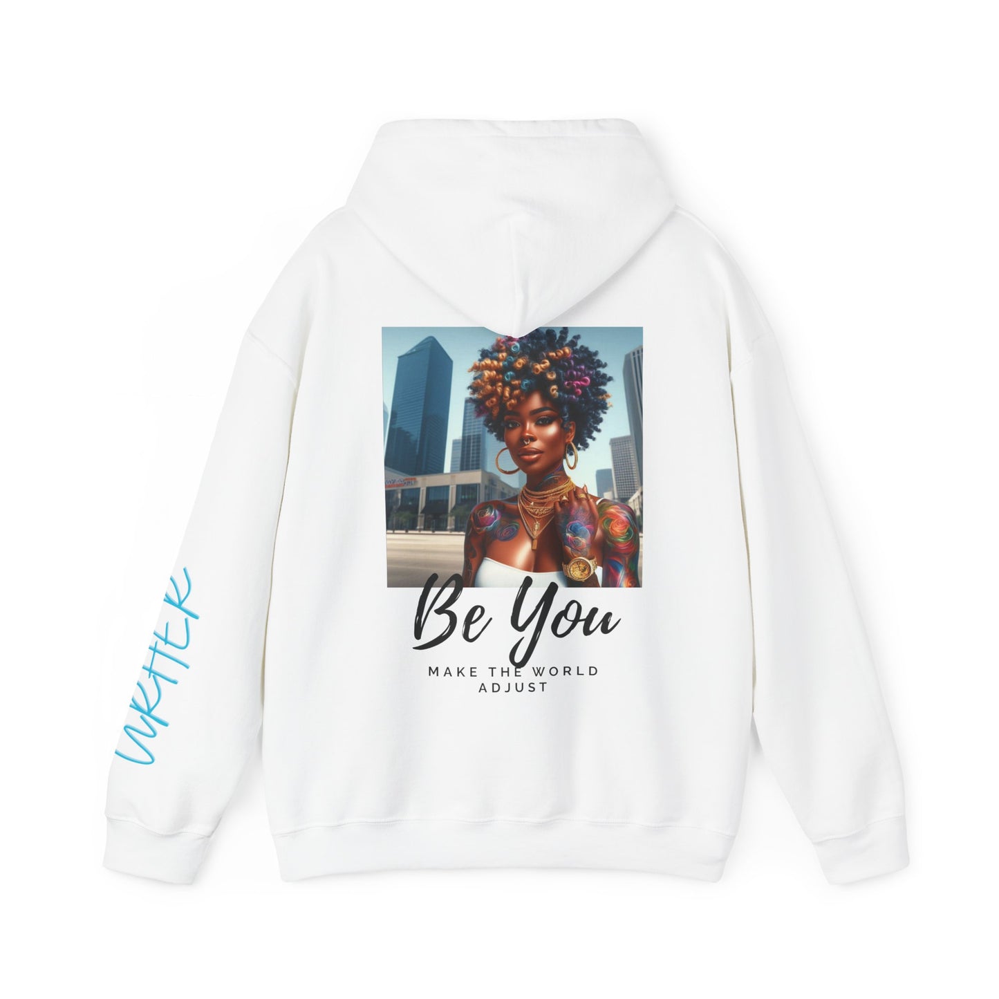 Be You Curly Unisex Heavy Blend Hoodie - White / S - Hoodie