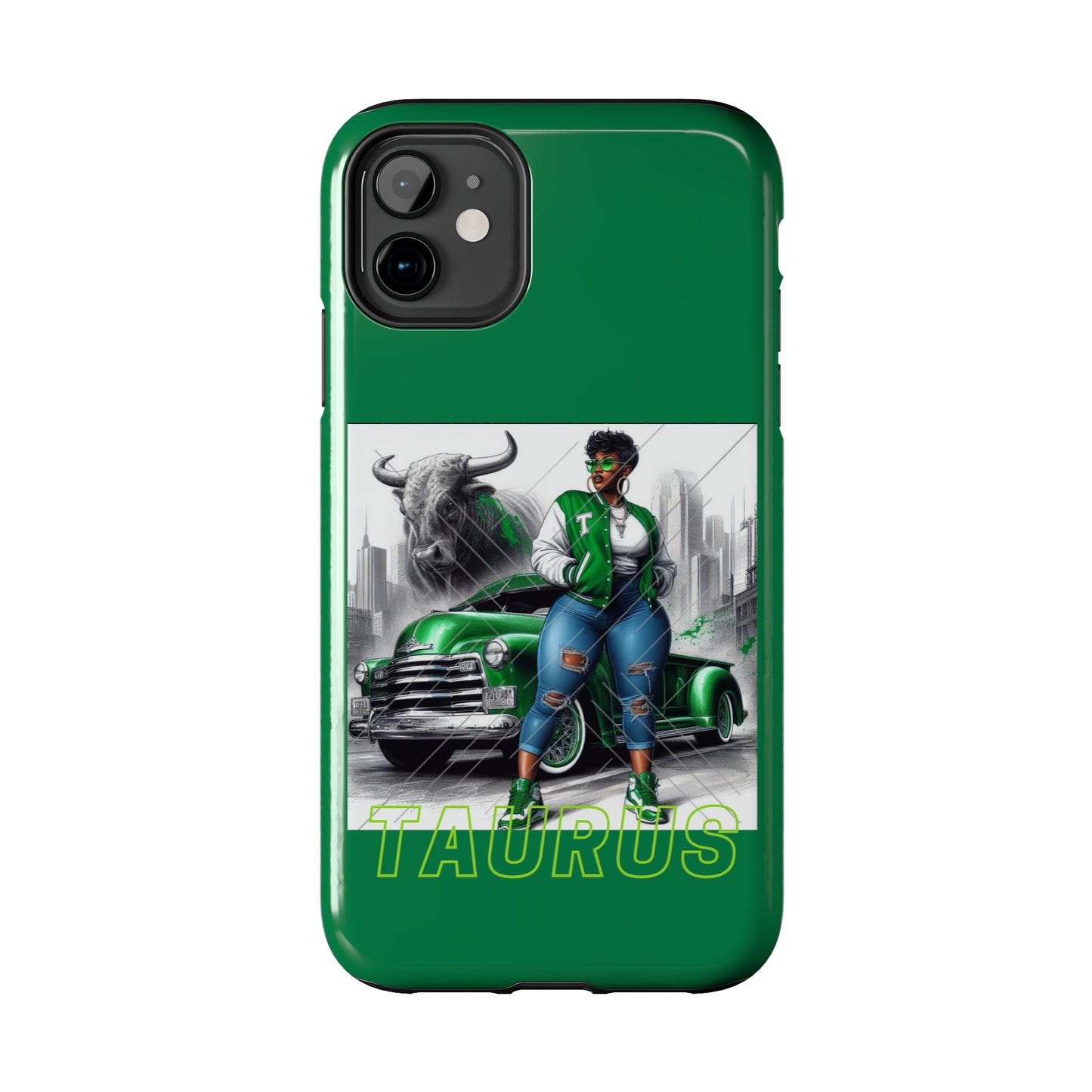 Taurus Green Tough Phone Cases - Phone Case