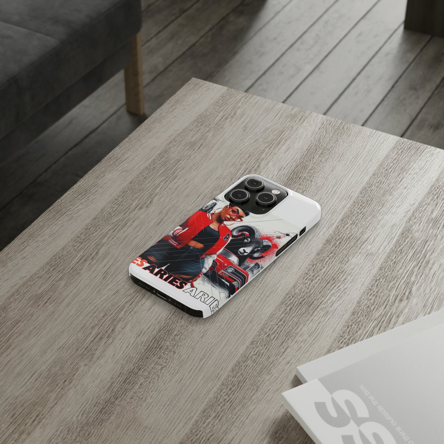 Aries white Slim Phone Cases - Phone Case