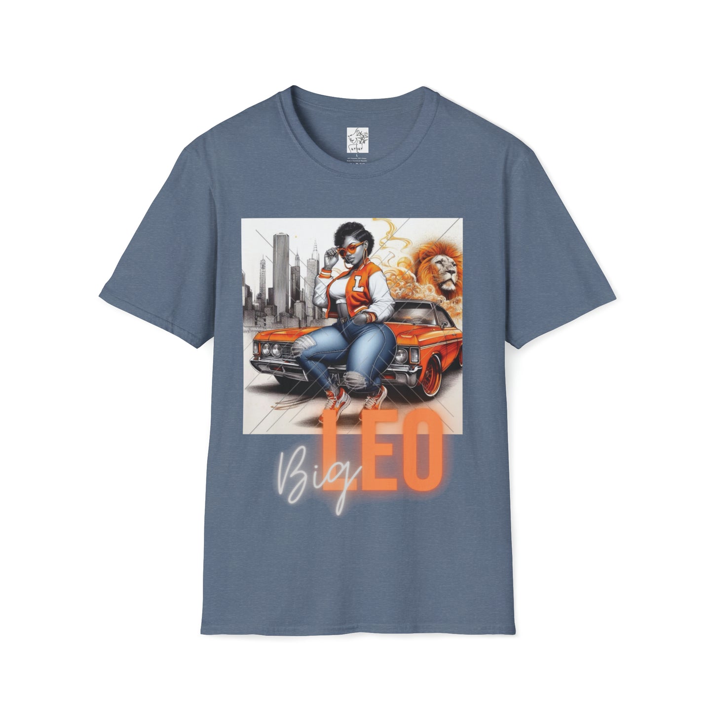 Leo Unisex Tee - Heather Indigo / S - T-Shirt