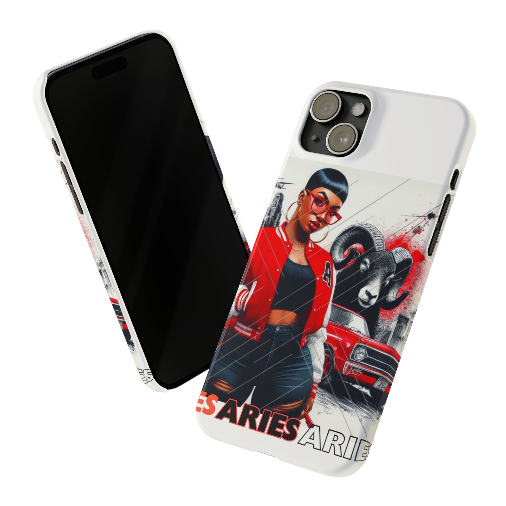 Aries white Slim Phone Cases - Phone Case