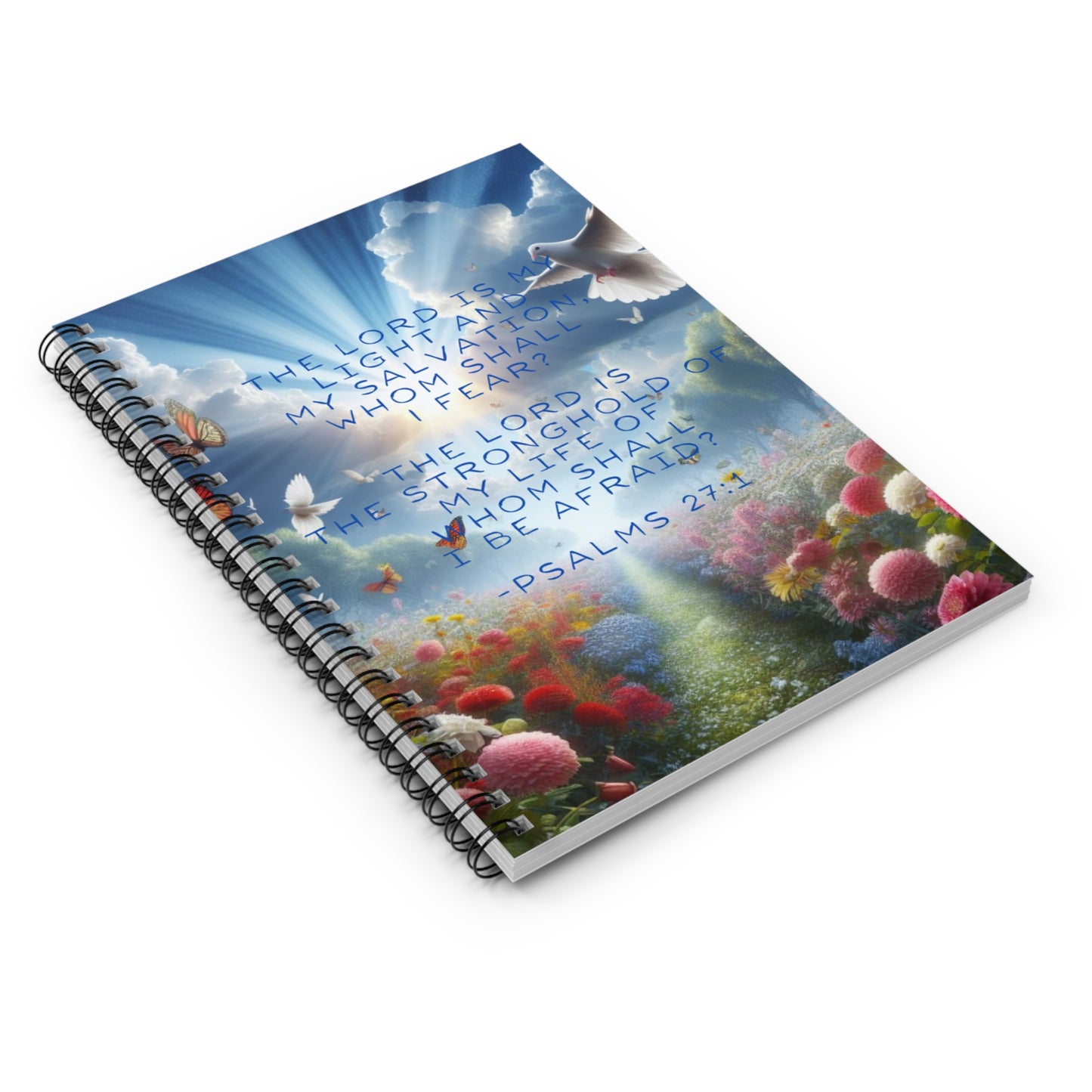 Psalm 27.1 Spiral Notebook - Ruled Line - One Size - Paper products