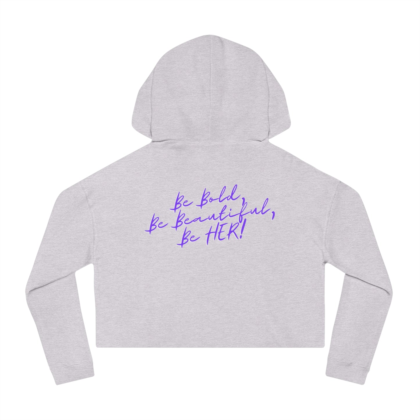 URHER Purple Cropped Hooded Sweatshirt - Hoodie