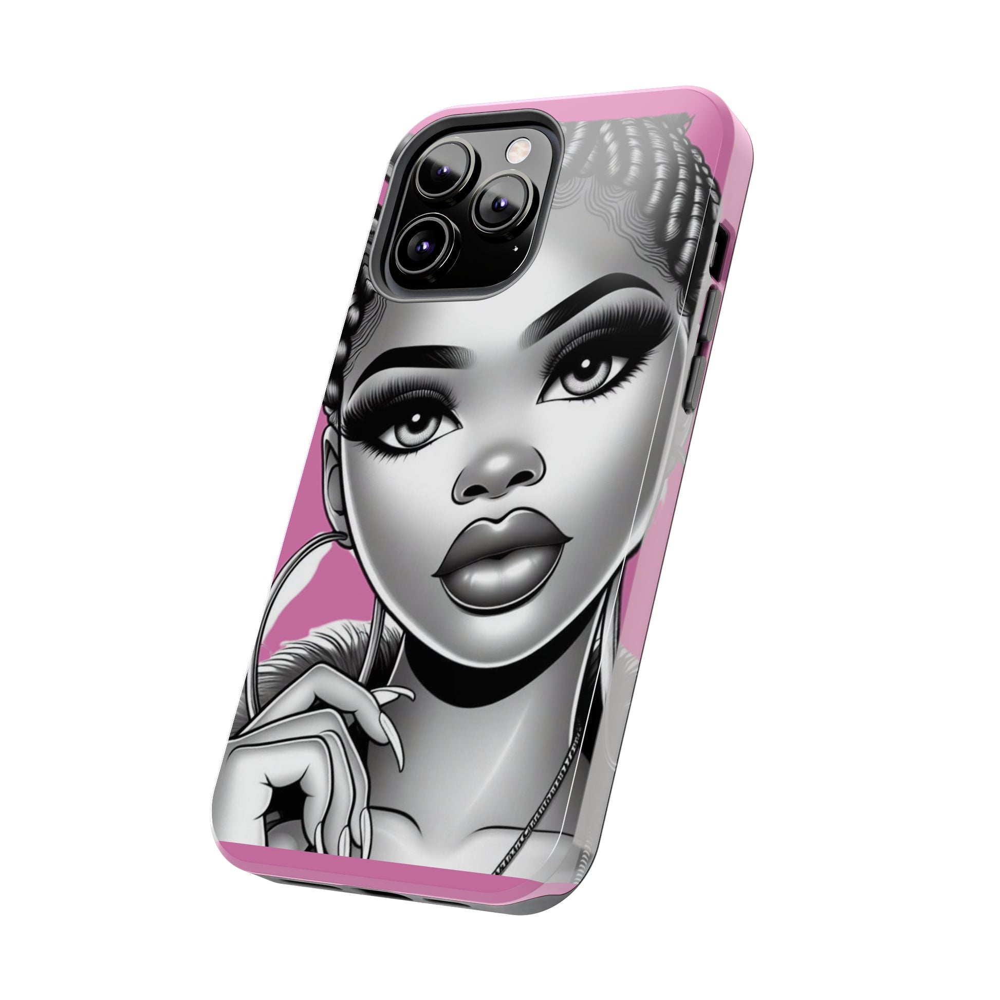 Braid bun pink Tough Phone Cases - Phone Case