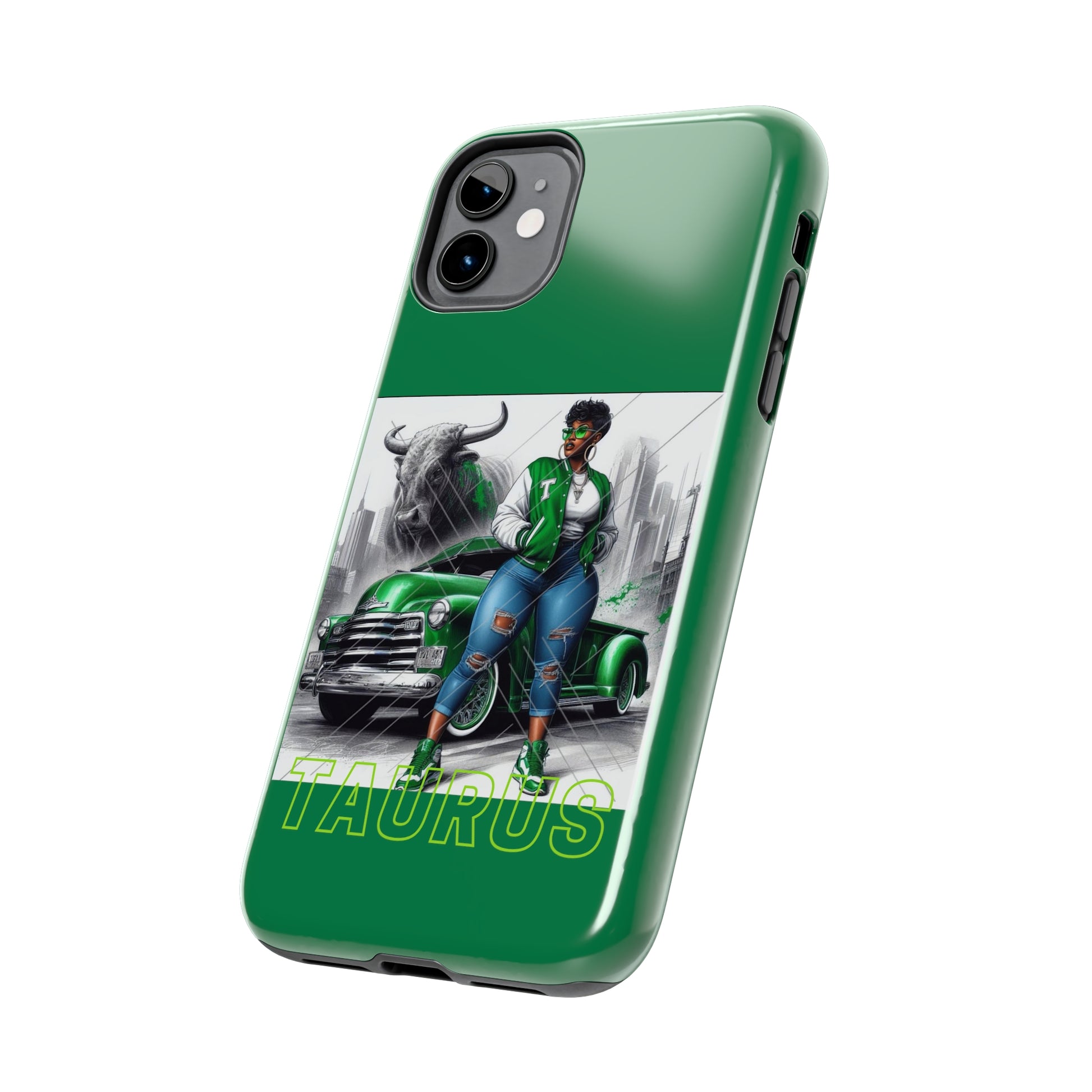 Taurus Green Tough Phone Cases - Phone Case