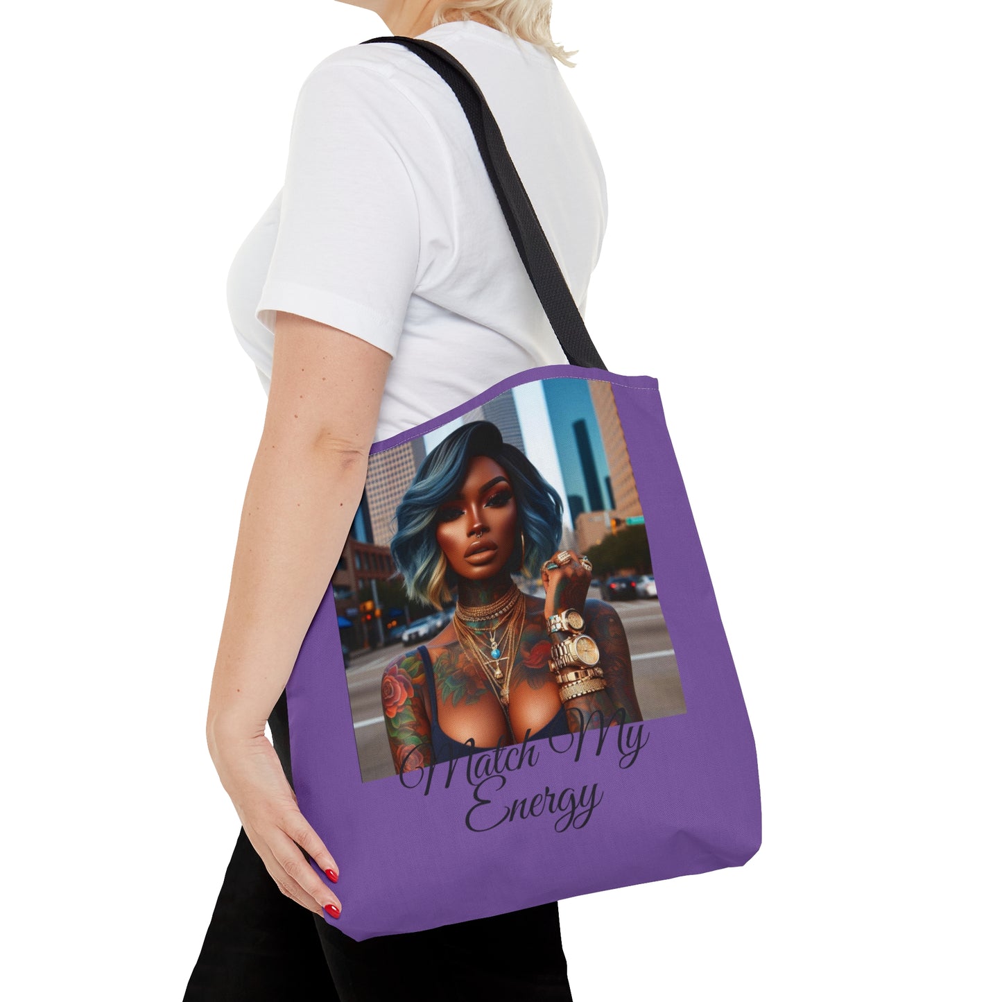 Match my energy bob Tote Bag Purple - Bags