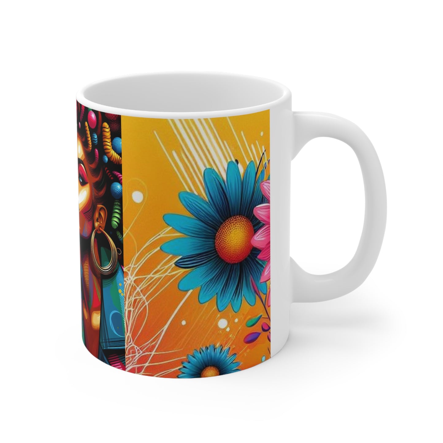 Vibrant Girl Ceramic Mug 11oz - 11oz - Mug