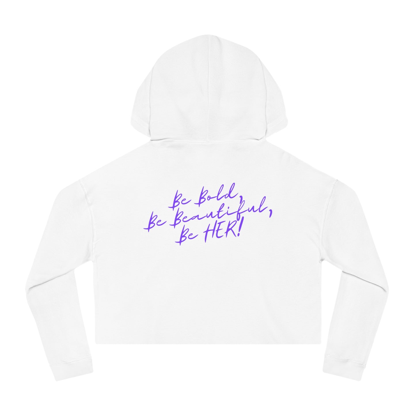 URHER Purple Cropped Hooded Sweatshirt - Hoodie