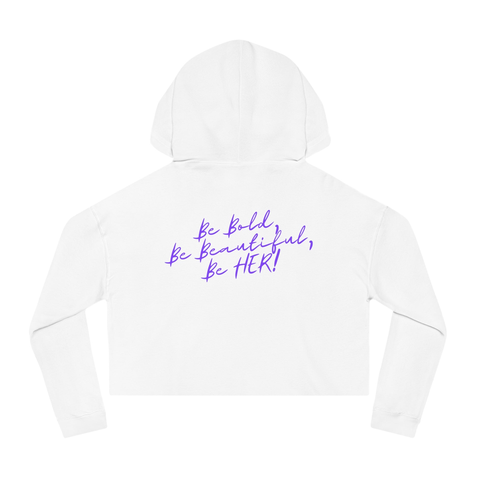 URHER Purple Cropped Hooded Sweatshirt - Hoodie