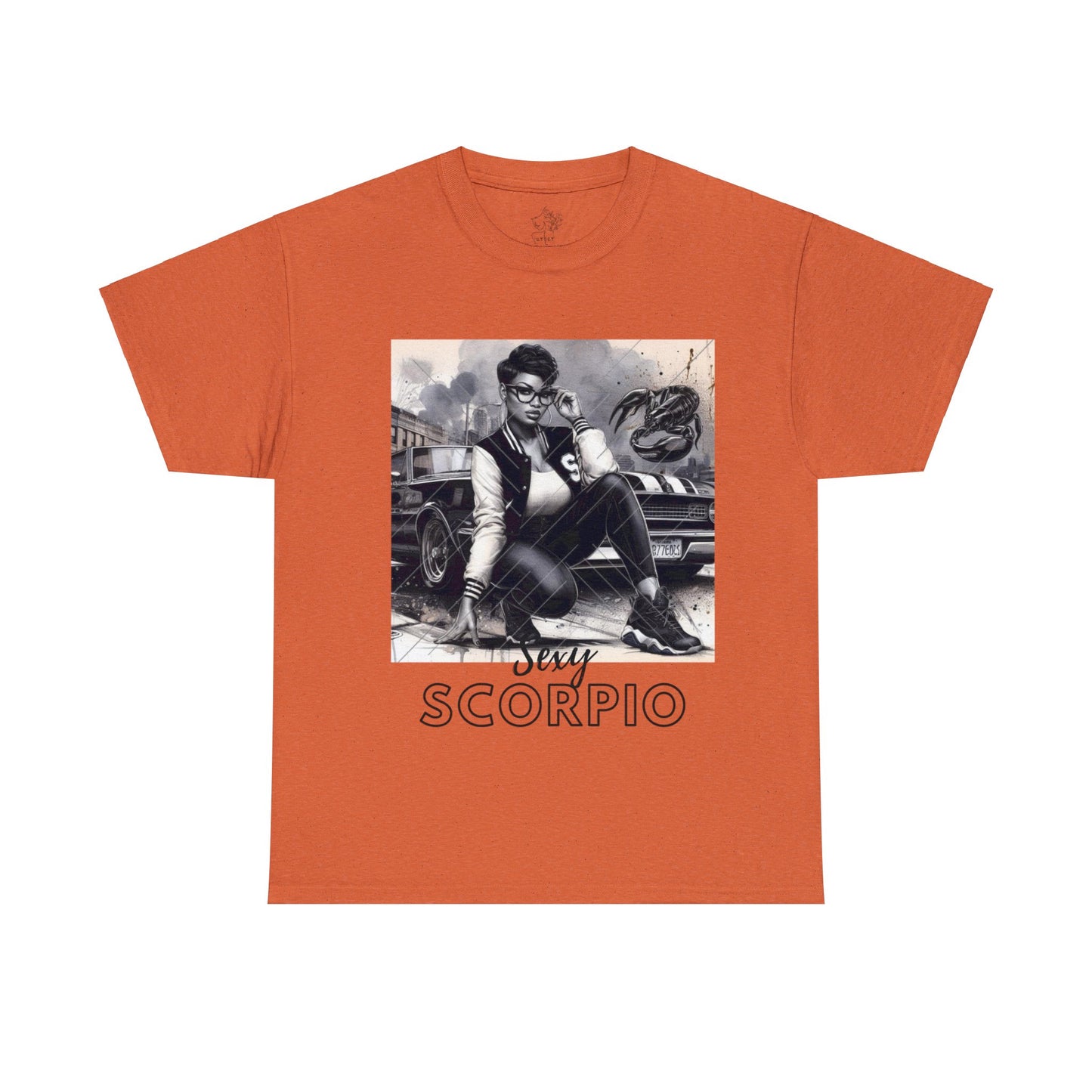 Sexy Scorpio Unisex Heavy Cotton Tee - Antique Orange / M - T-Shirt