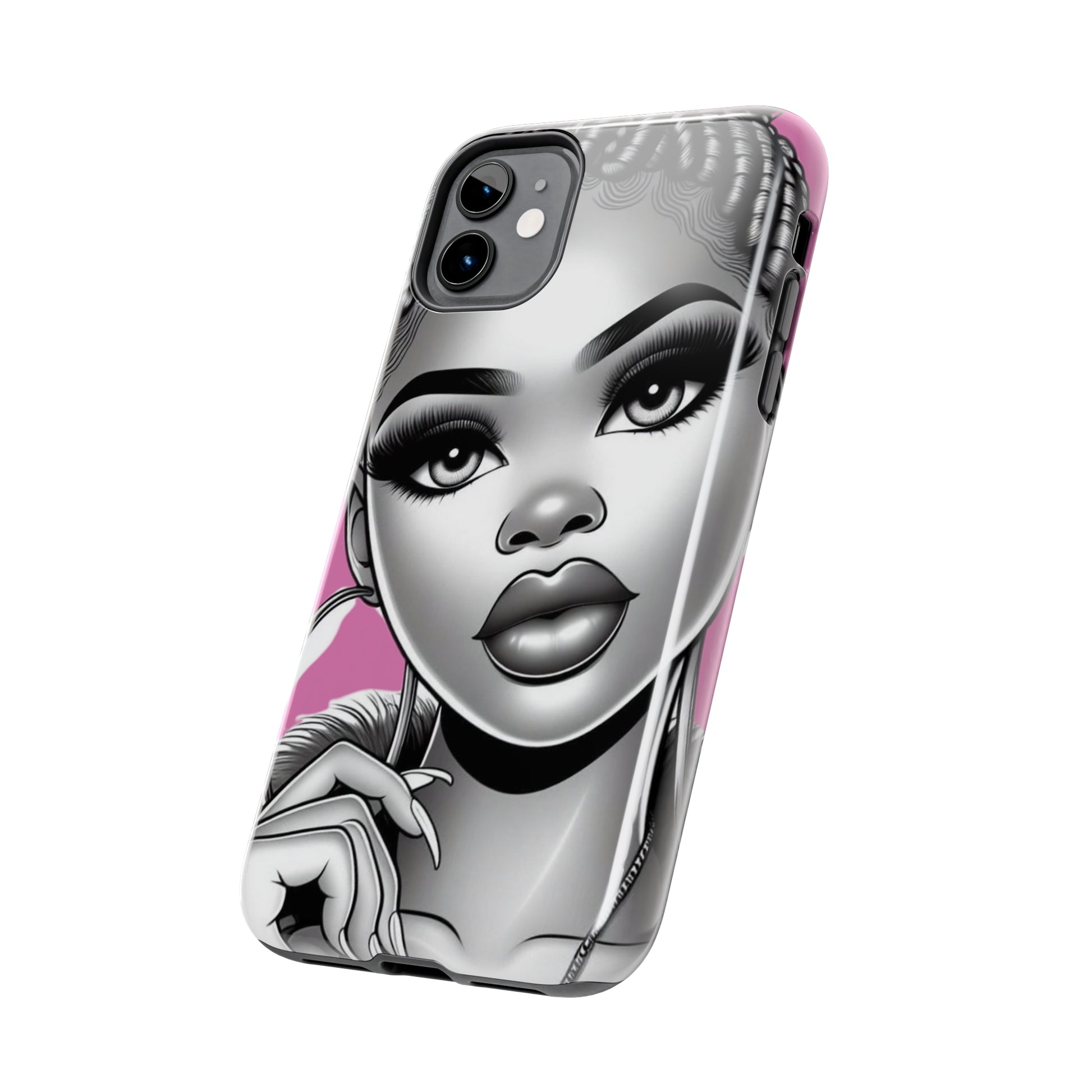 Braid bun pink Tough Phone Cases - Phone Case