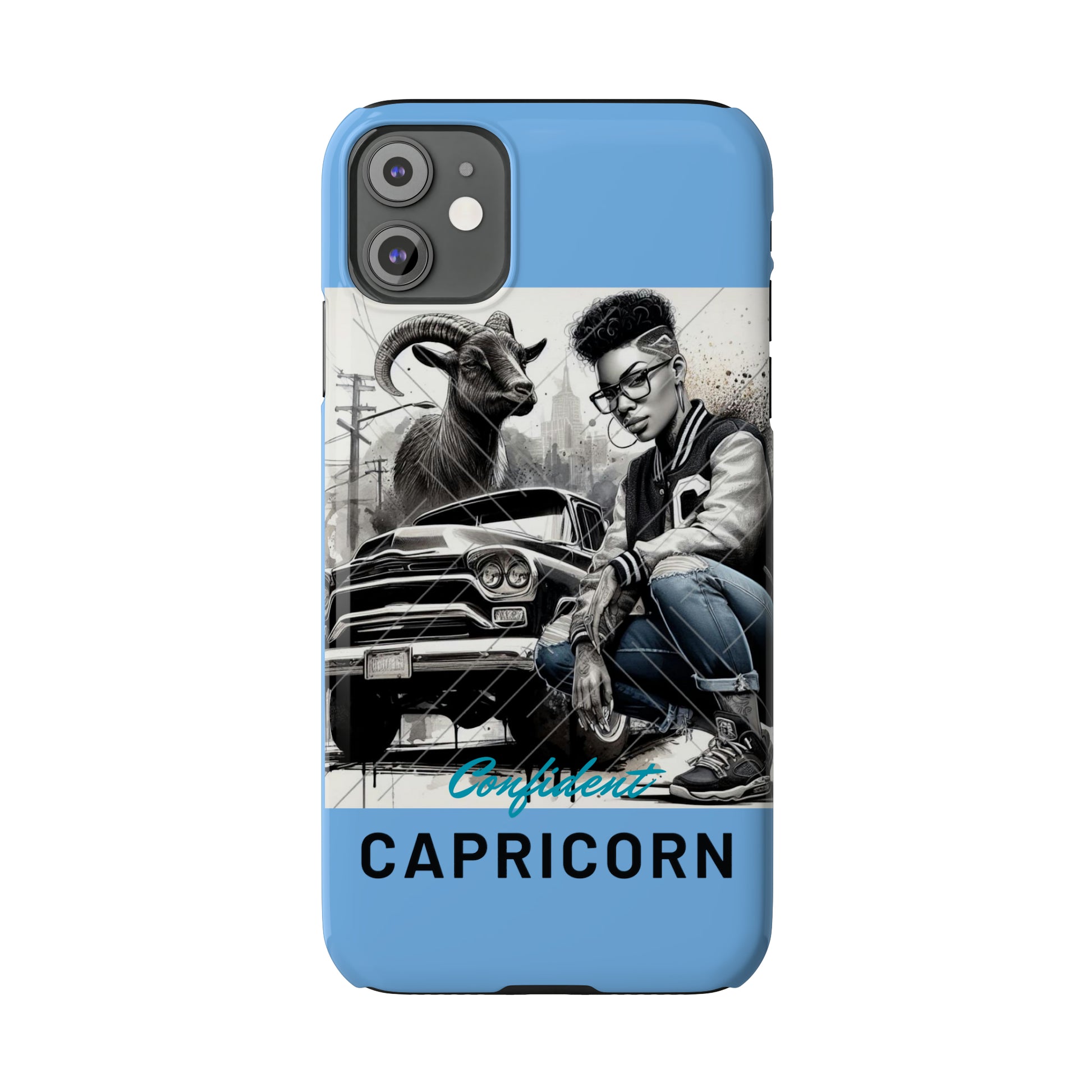 Capricorn Blue Slim Phone Cases - Phone Case