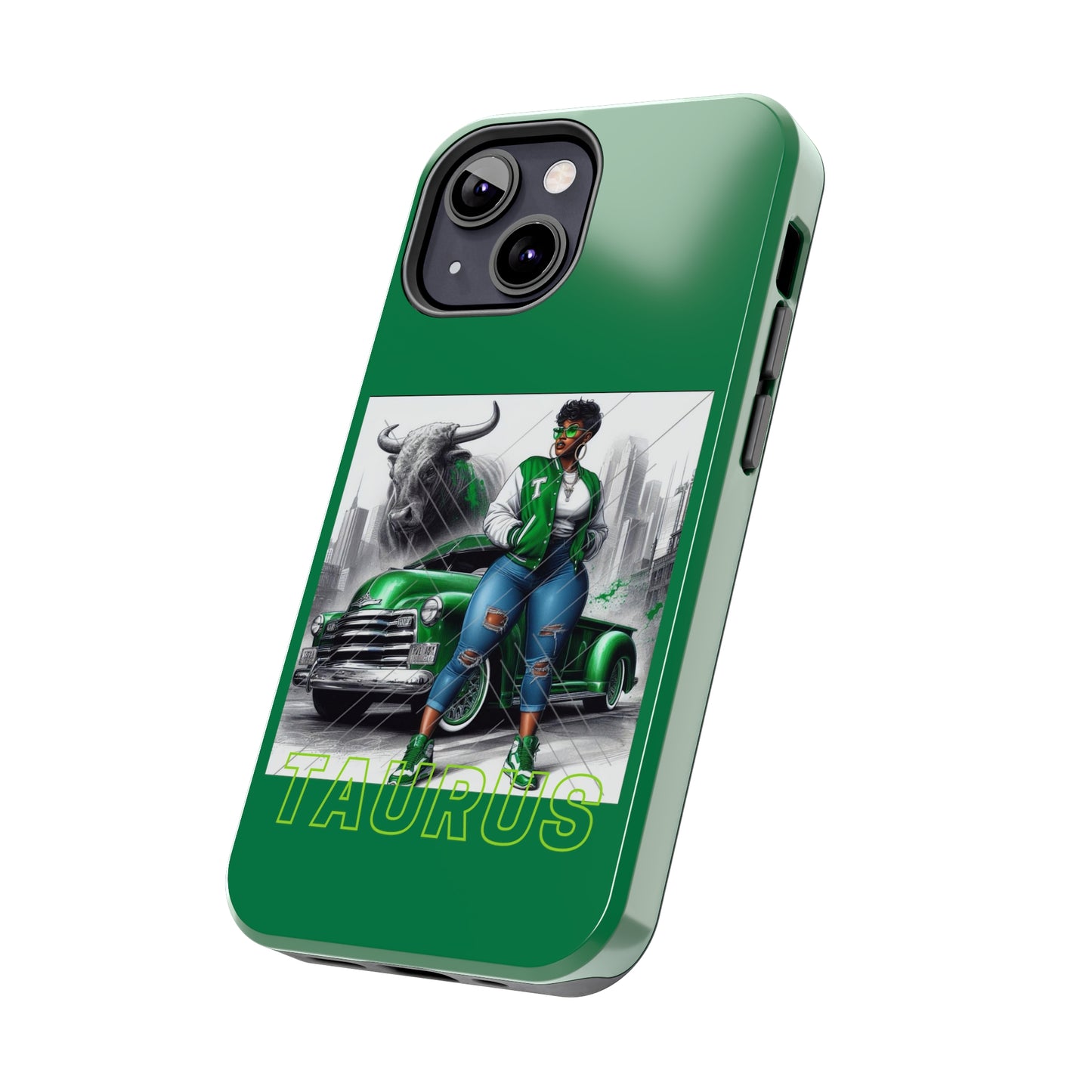 Taurus Green Tough Phone Cases - Phone Case