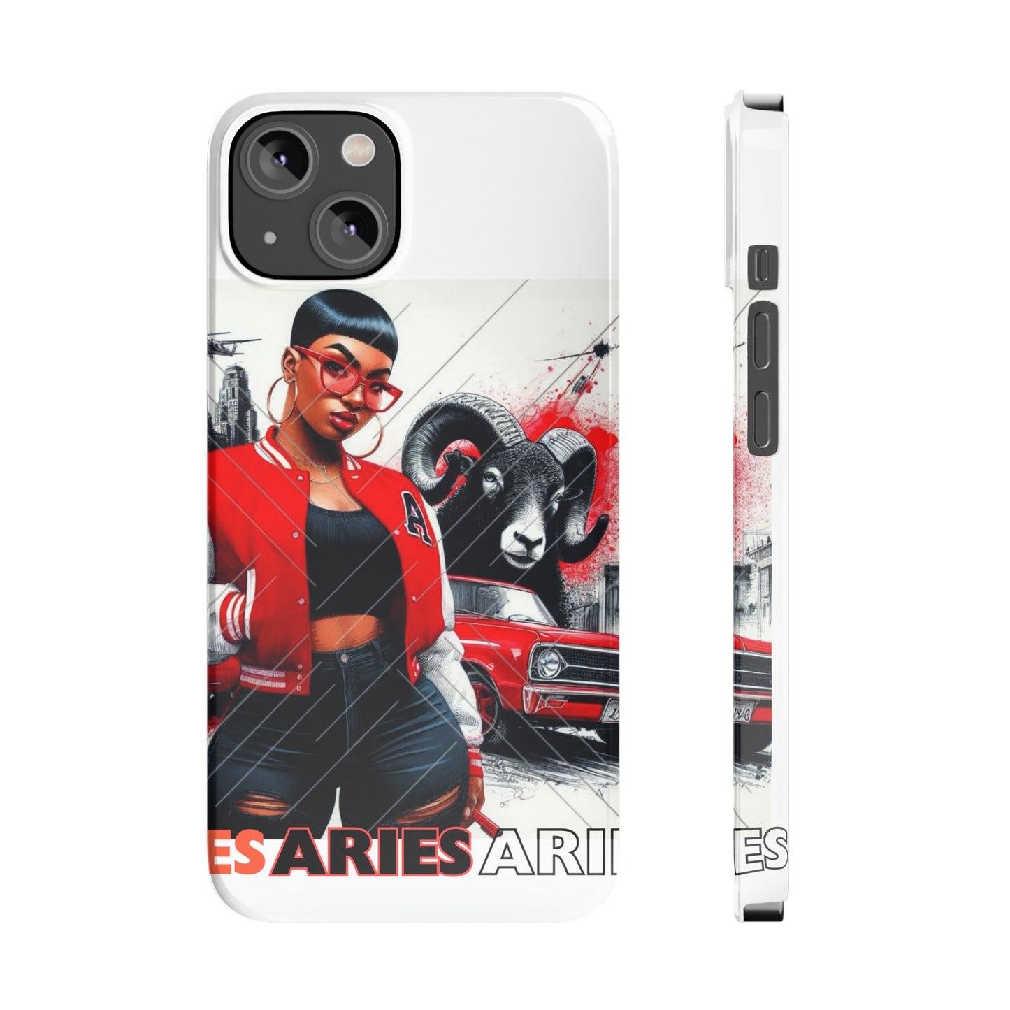 Aries white Slim Phone Cases - iPhone 14 - Phone Case