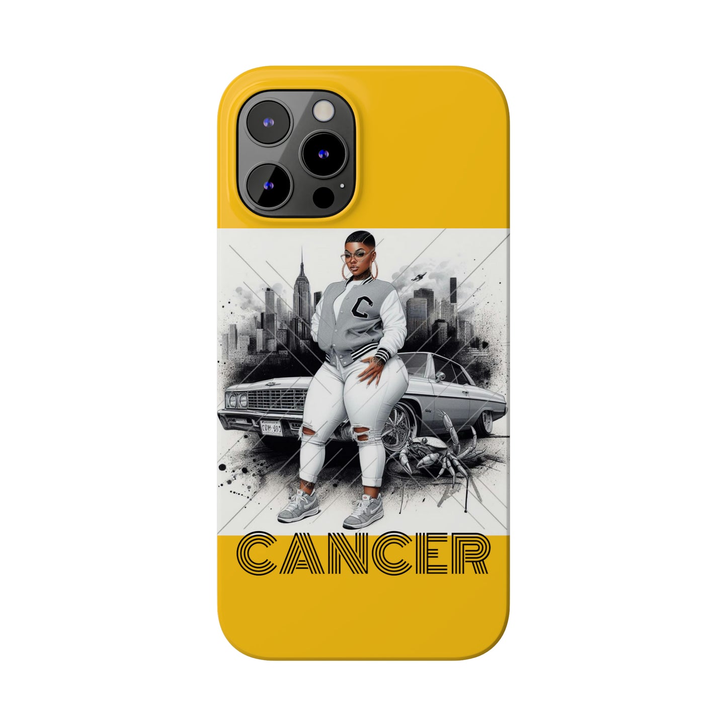 Cancer Yellow Slim Phone Cases - Phone Case