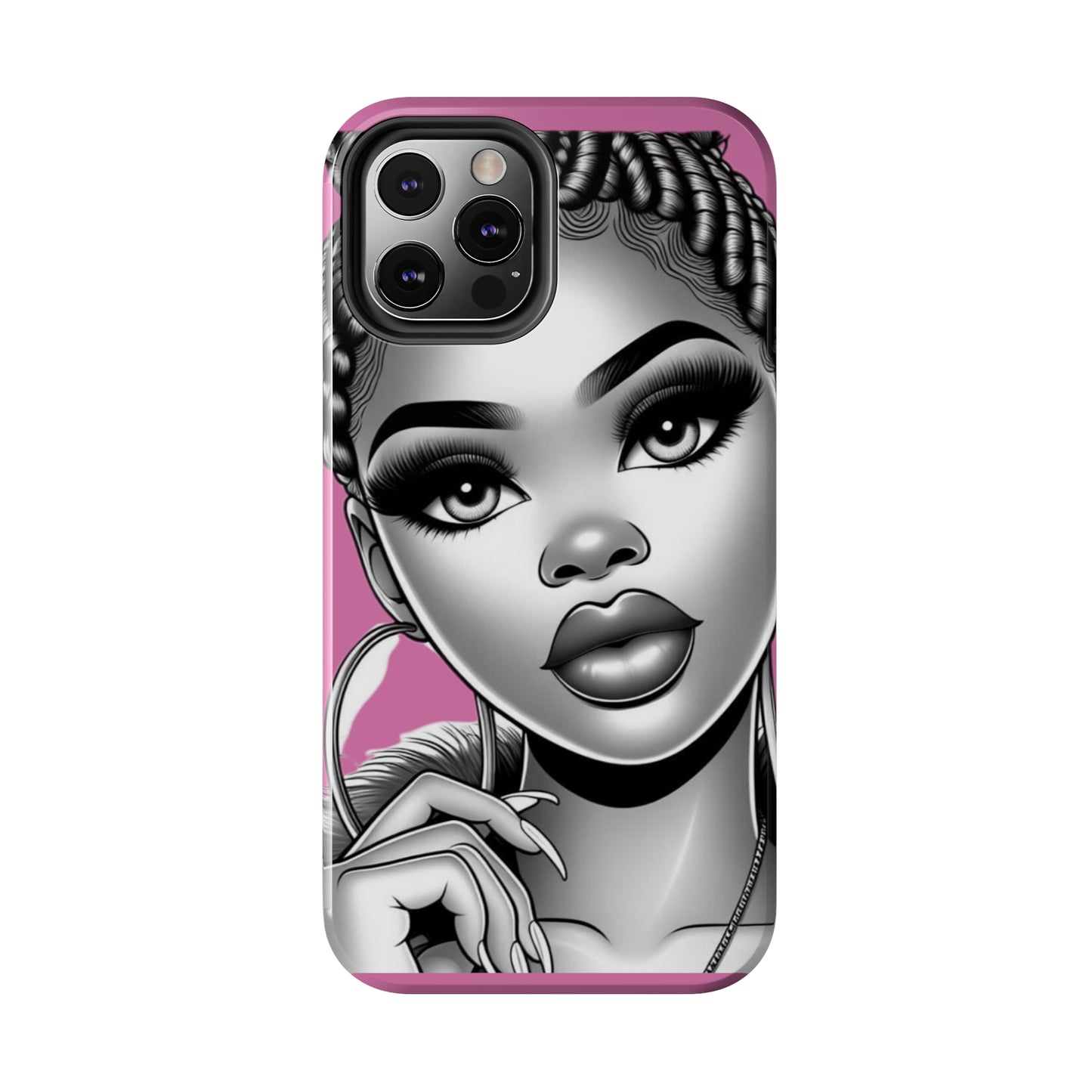 Braid bun pink Tough Phone Cases - Phone Case