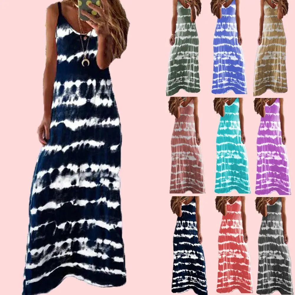 Befree Long Tie Dye Casual Maxi Dress