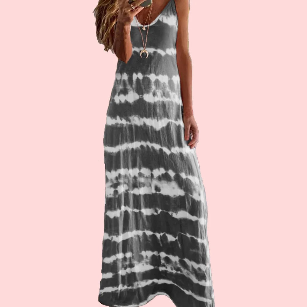 Befree Long Tie Dye Casual Maxi Dress