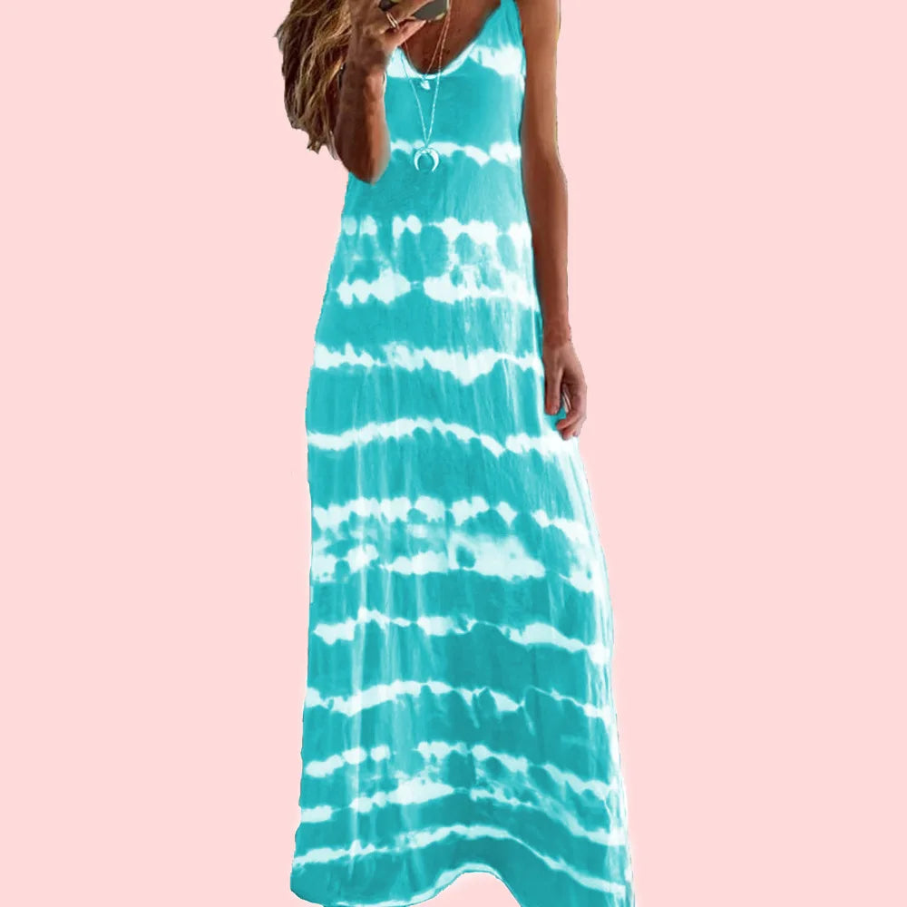 Befree Long Tie Dye Casual Maxi Dress