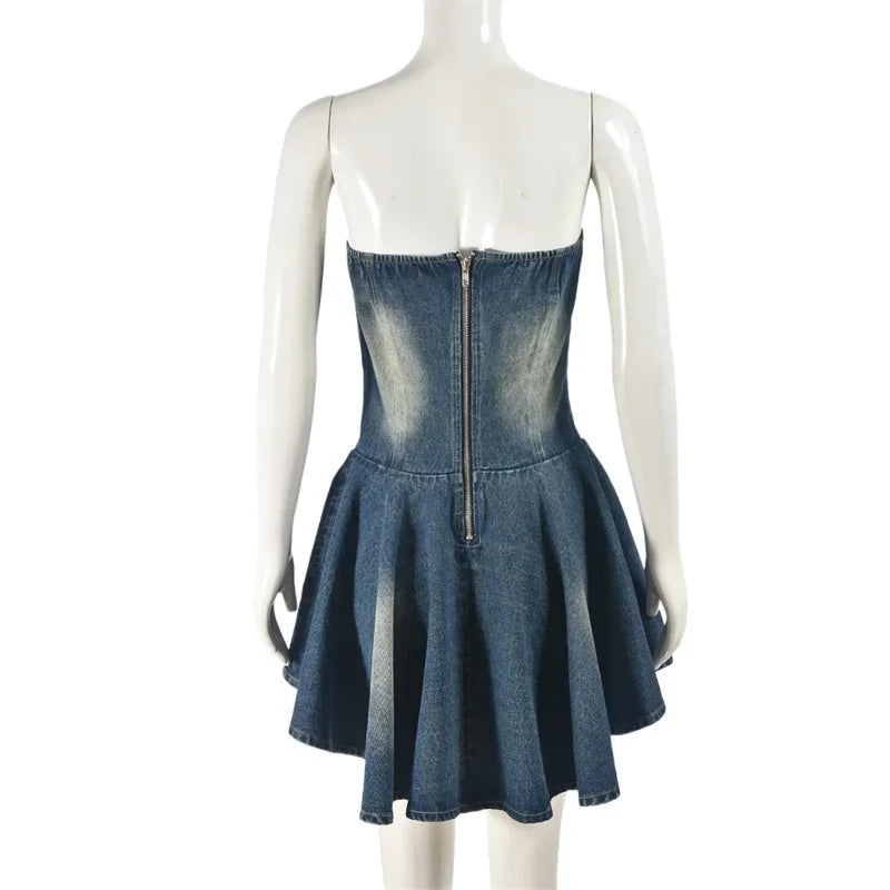 Vintage Eyelet Denim Dress