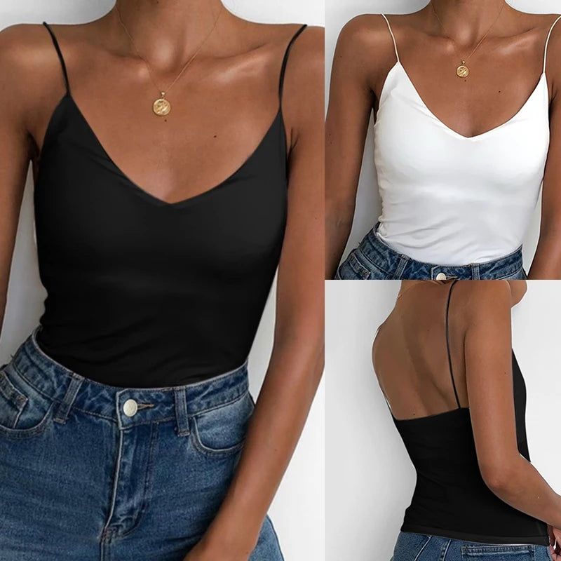 Sexy Thin Strap Camisole Tank Top