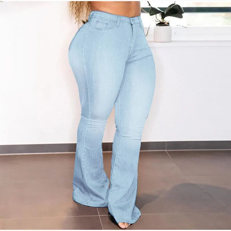 Stretchy Flare High Waist Jeans