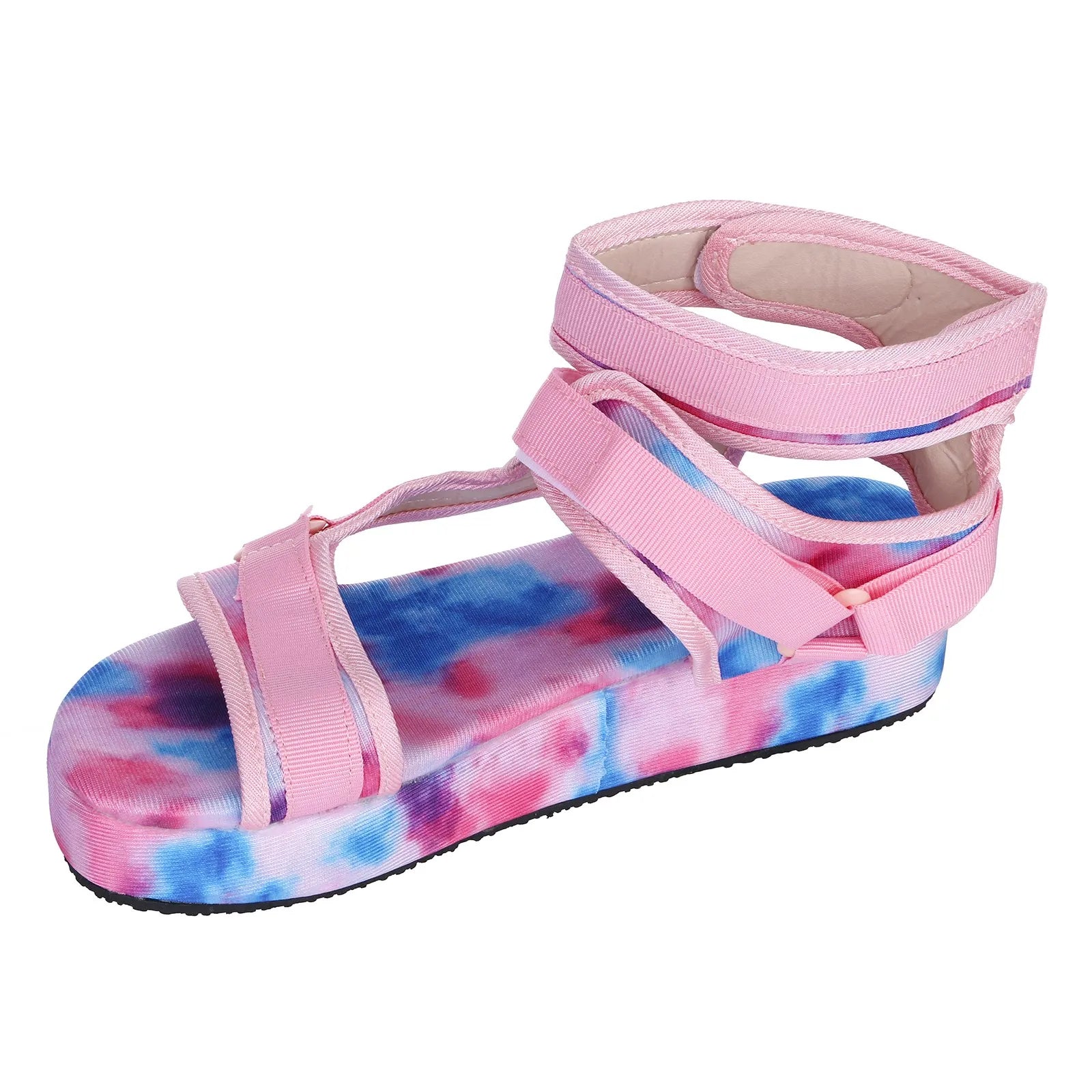 Tie Dye Platform Sandals - Pink / 39