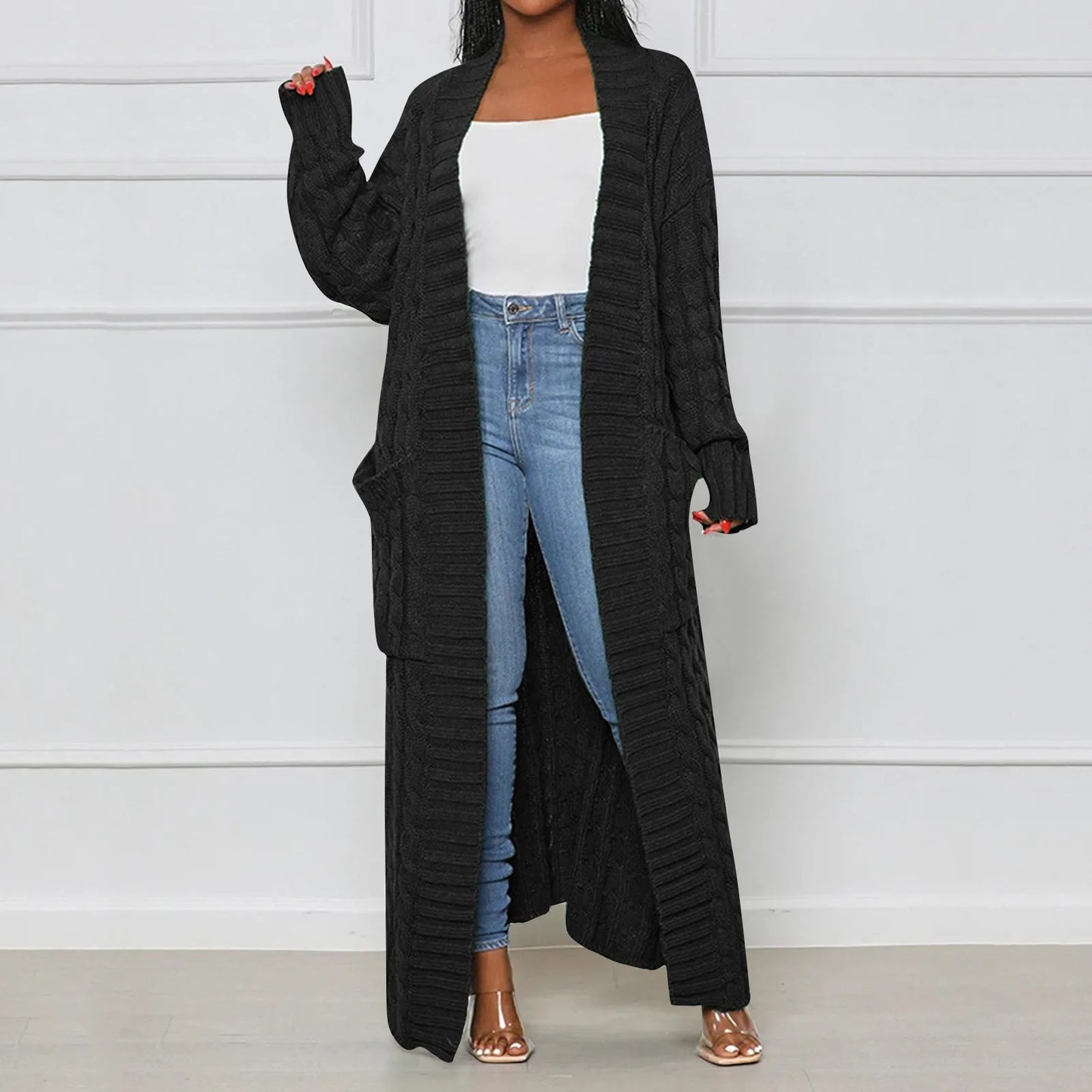 Cozy Knit Long Cardigan - Women's Fashion Essential