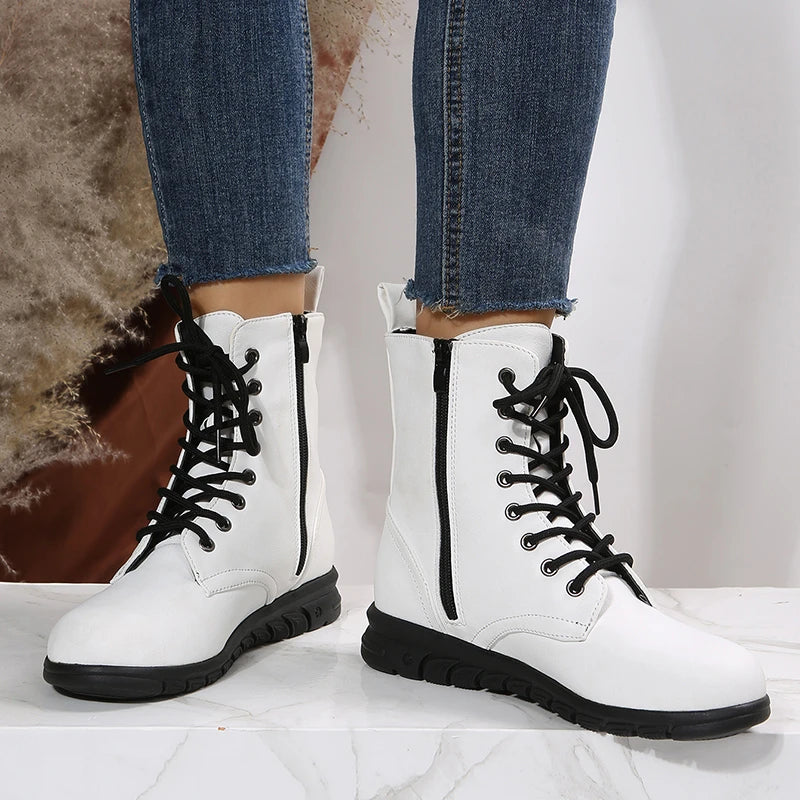 Lucyever Low Heels Ankle Boots