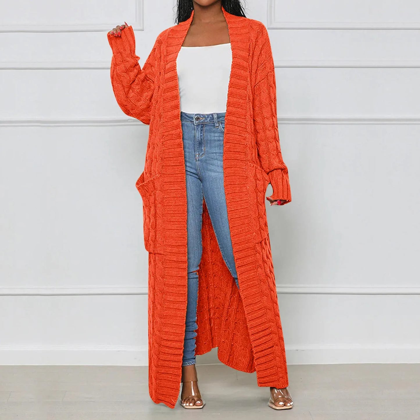 Cozy Knit Long Cardigan - Women's Fashion Essential