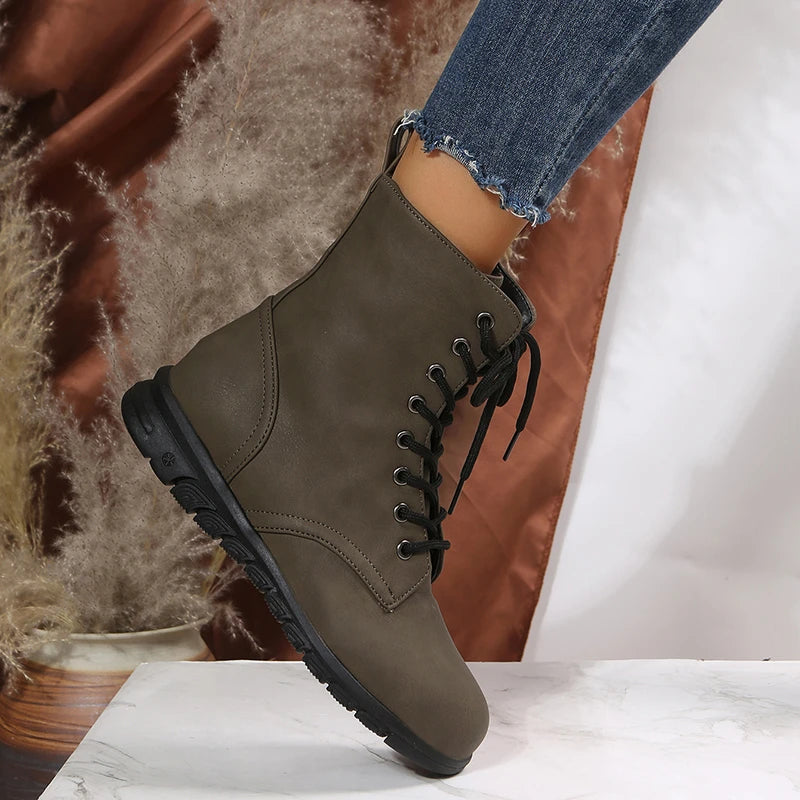 Lucyever Low Heels Ankle Boots