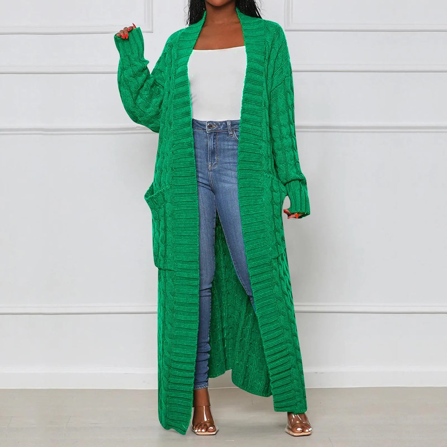 Cozy Knit Long Cardigan - Women's Fashion Essential