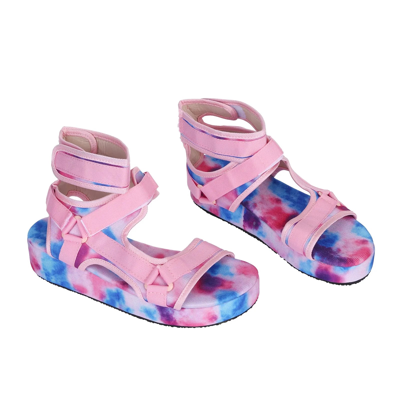 Tie Dye Platform Sandals - Pink / 39