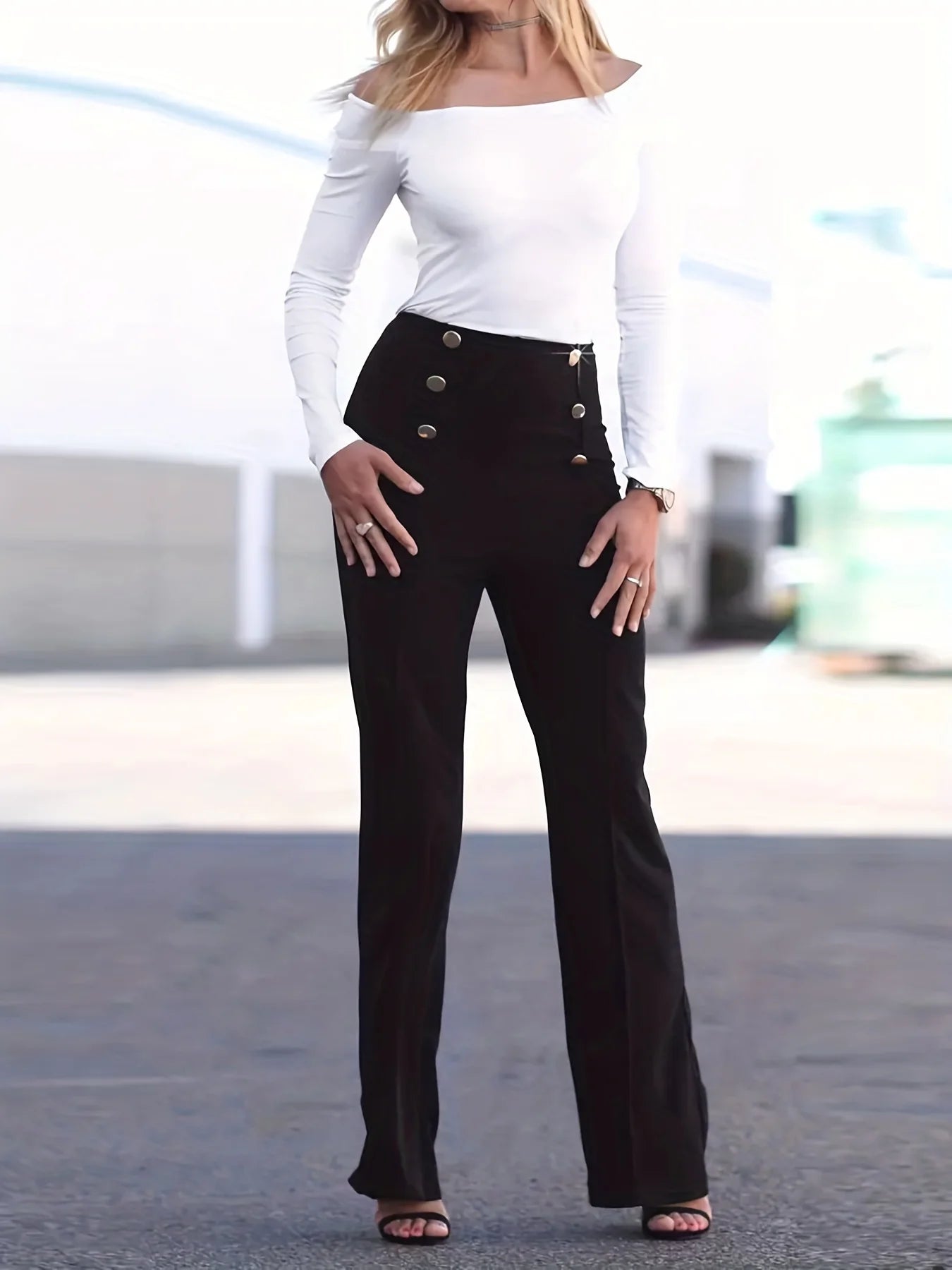 Elegant High Waist Pants