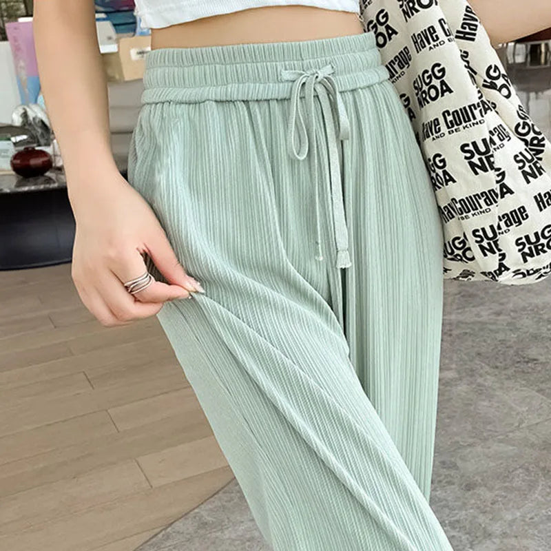 Summer Cool Ice Silk Pants