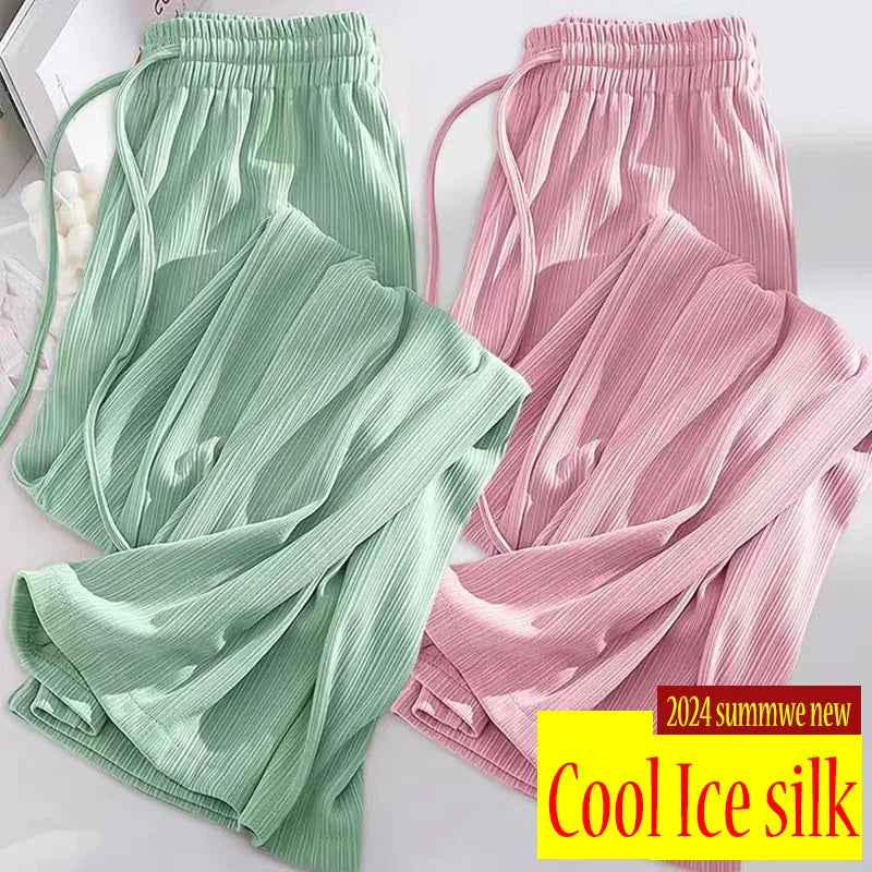 Summer Cool Ice Silk Pants