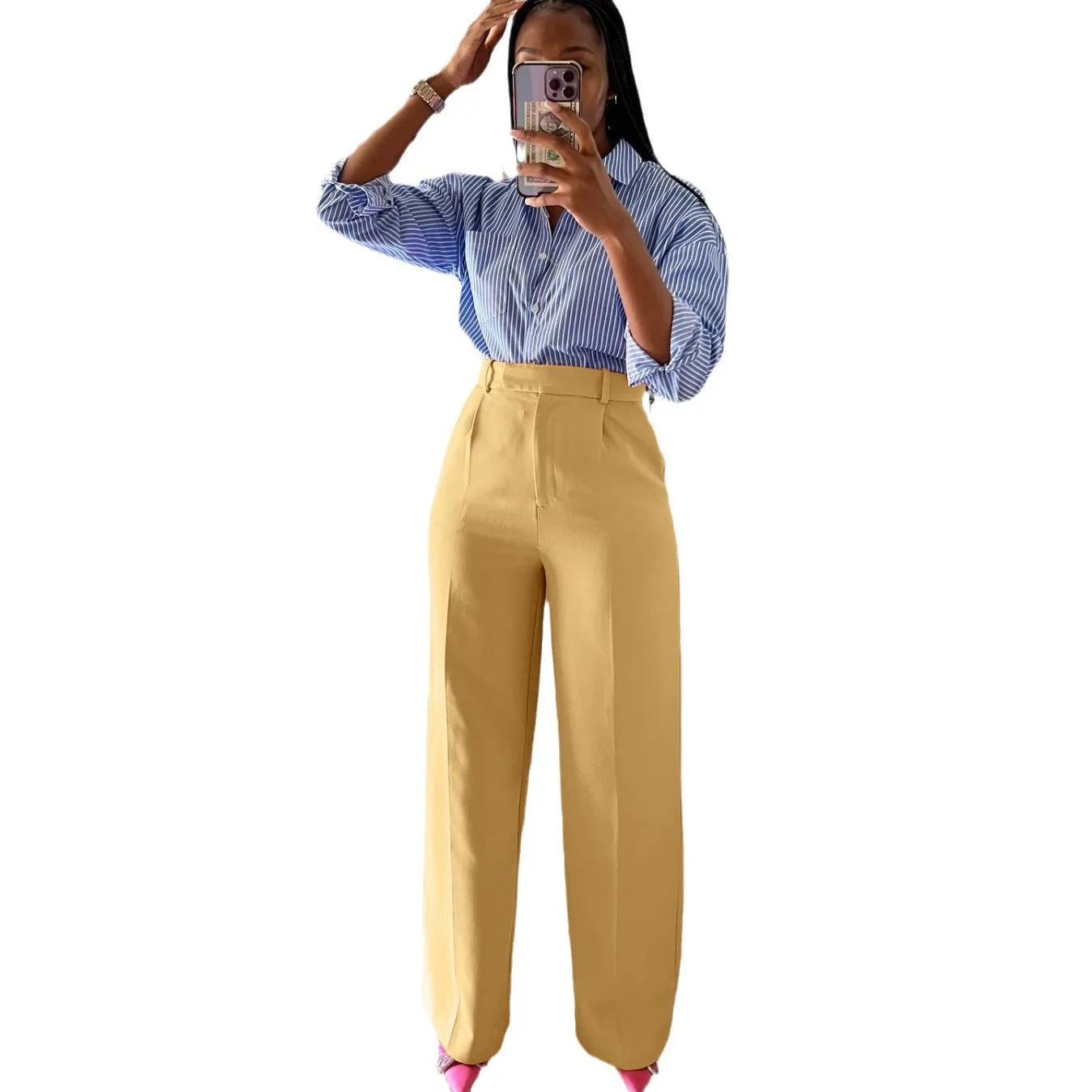 Ella High Waist Wide Leg Pants